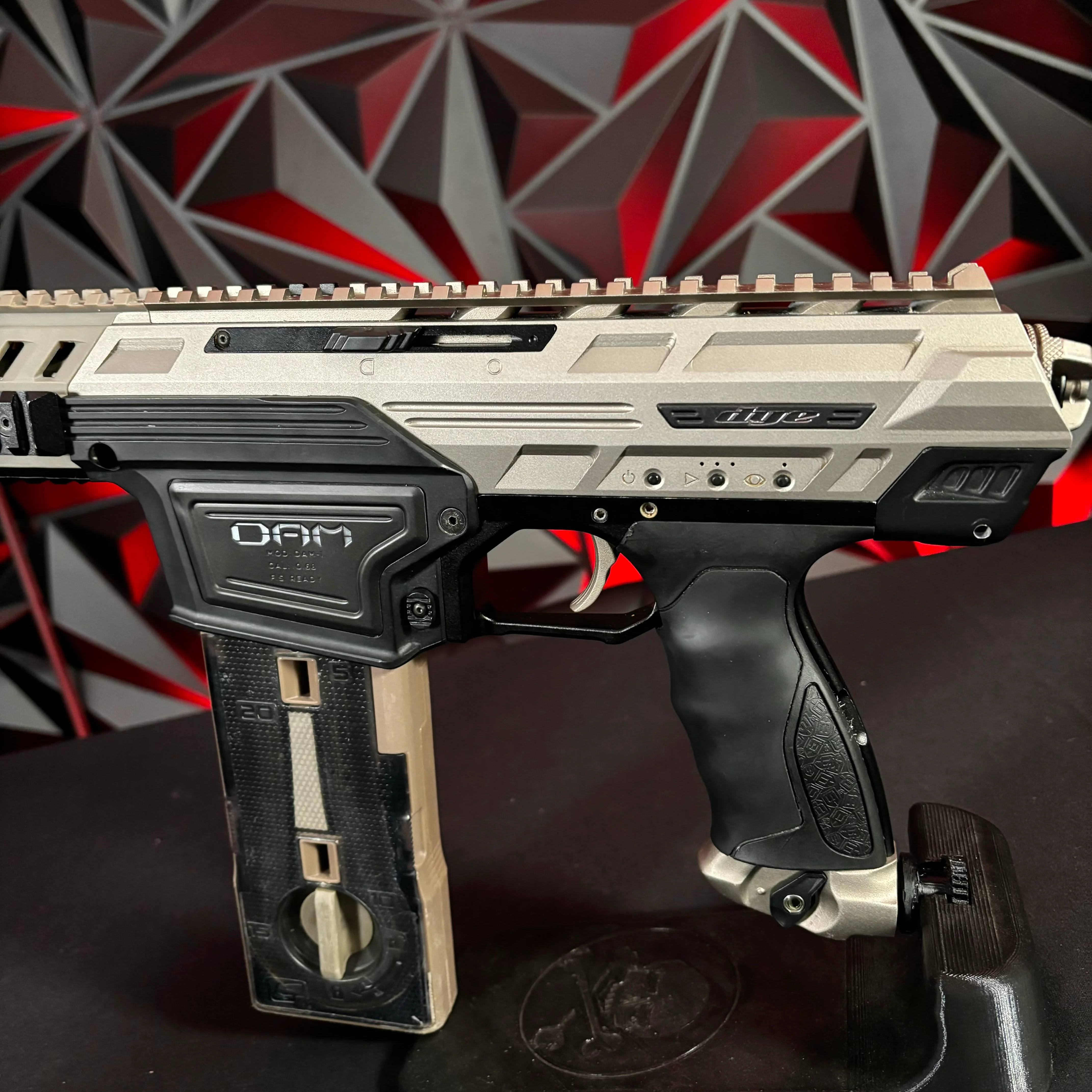 Used Dye DAM Paintball Marker- Tan/Black - Image 2
