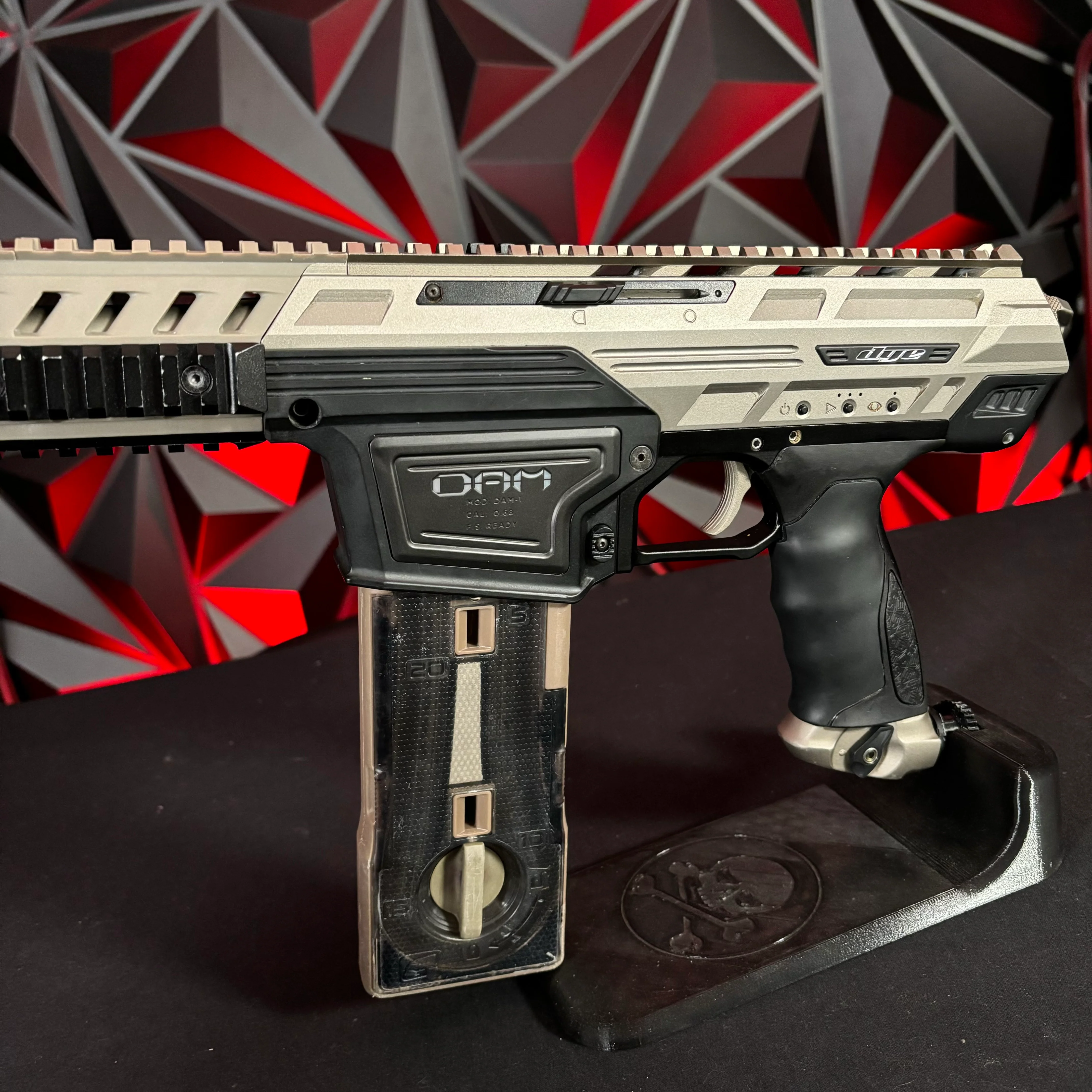 Used Dye DAM Paintball Marker- Tan/Black - Image 4