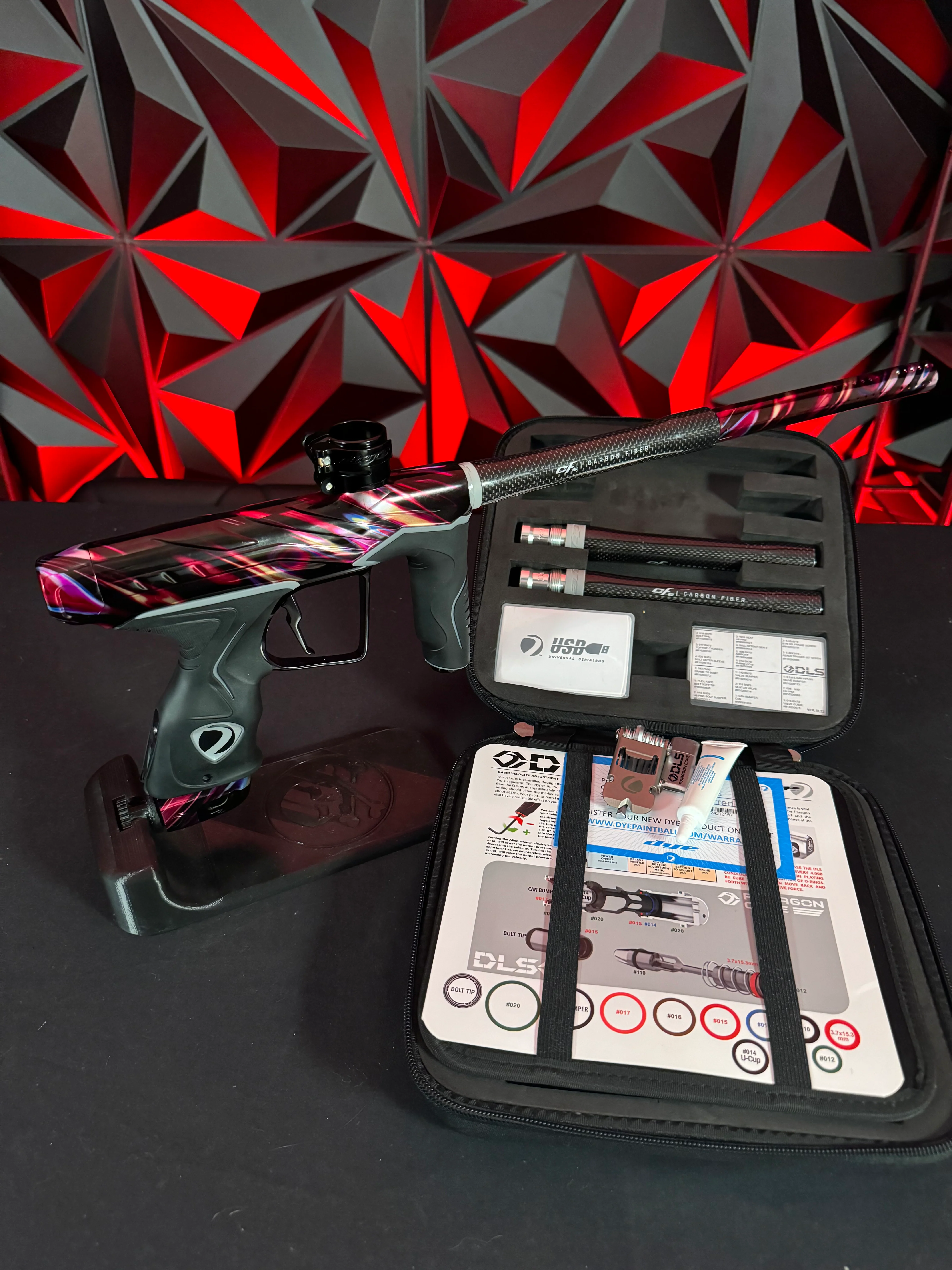 Used Dye DLS Paintball Marker - PGA Blurred w/ 3 CF-S Backs & V2 Bolt Upgrade - Image 7