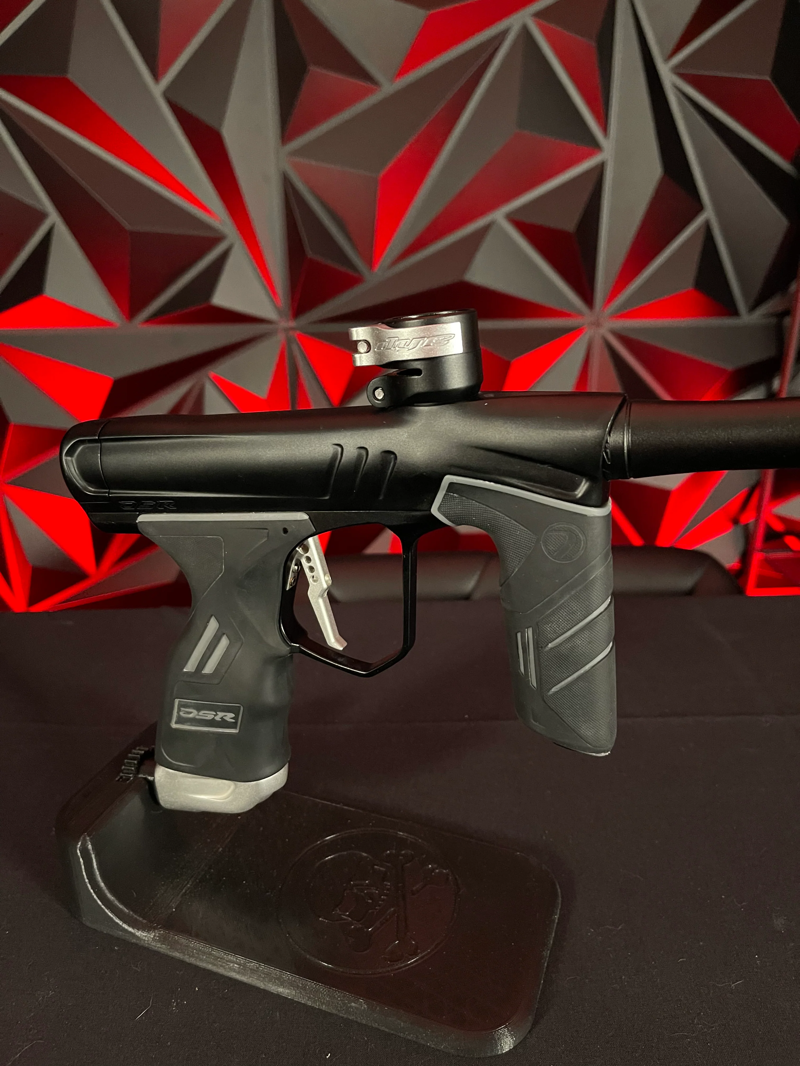 Used Dye DSR+ Paintball Gun - Dust Black w/ Silver ASA - Image 3