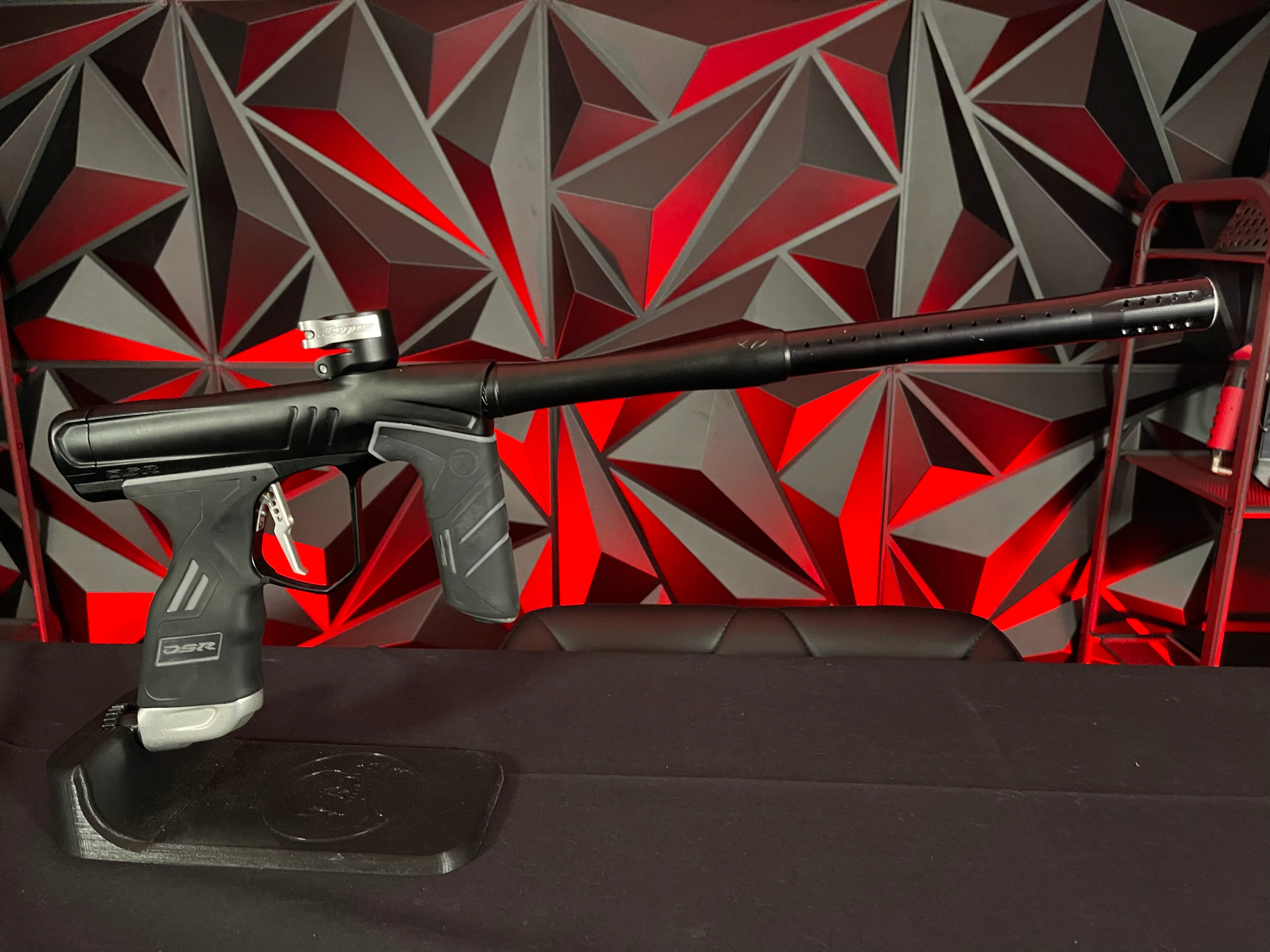 Used Dye DSR+ Paintball Gun - Dust Black w/ Silver ASA - Image 5