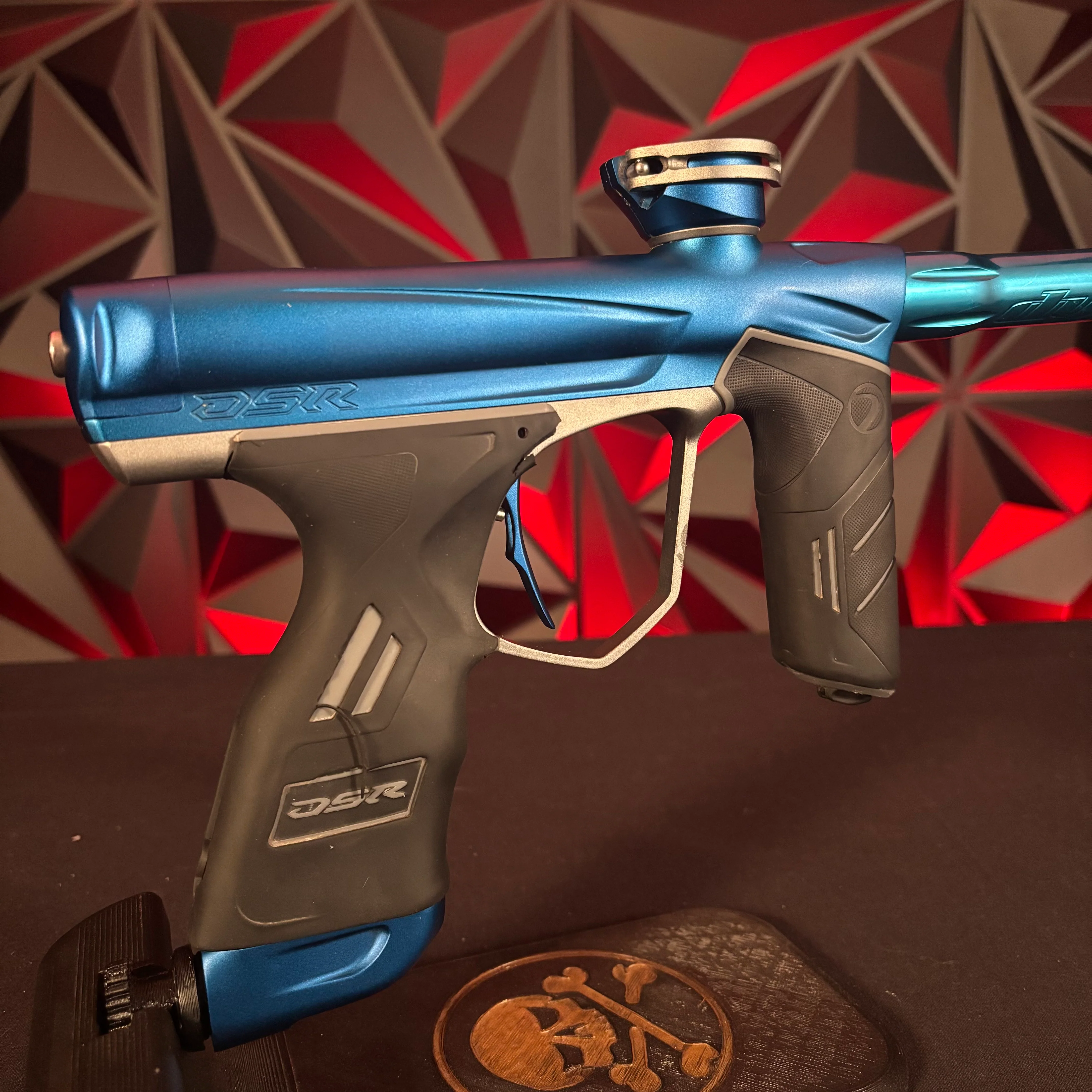 Used Dye DSR Paintball Gun - Dust Blue w/ Flex Face Bolt + Can - Image 2