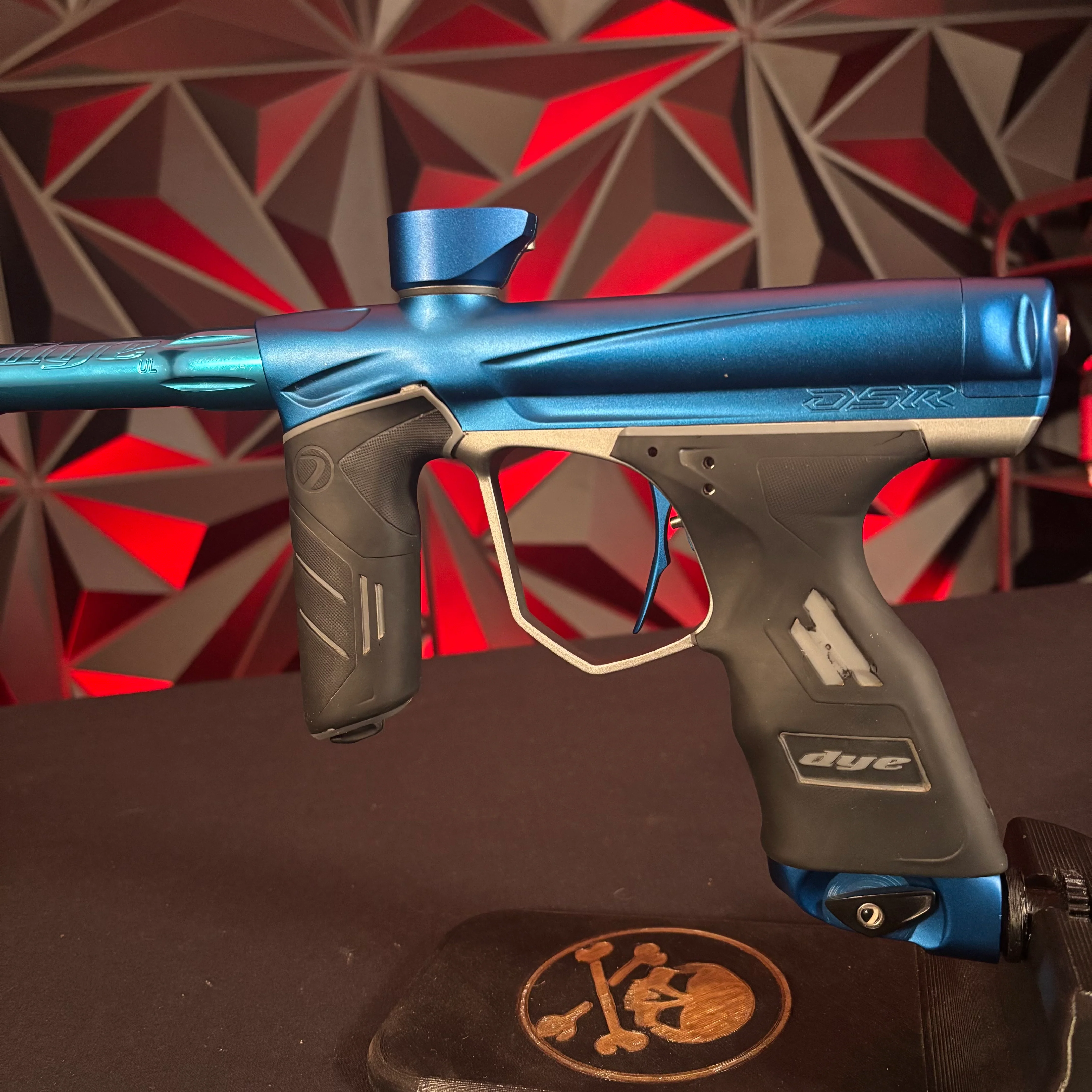 Used Dye DSR Paintball Gun - Dust Blue w/ Flex Face Bolt + Can - Image 3