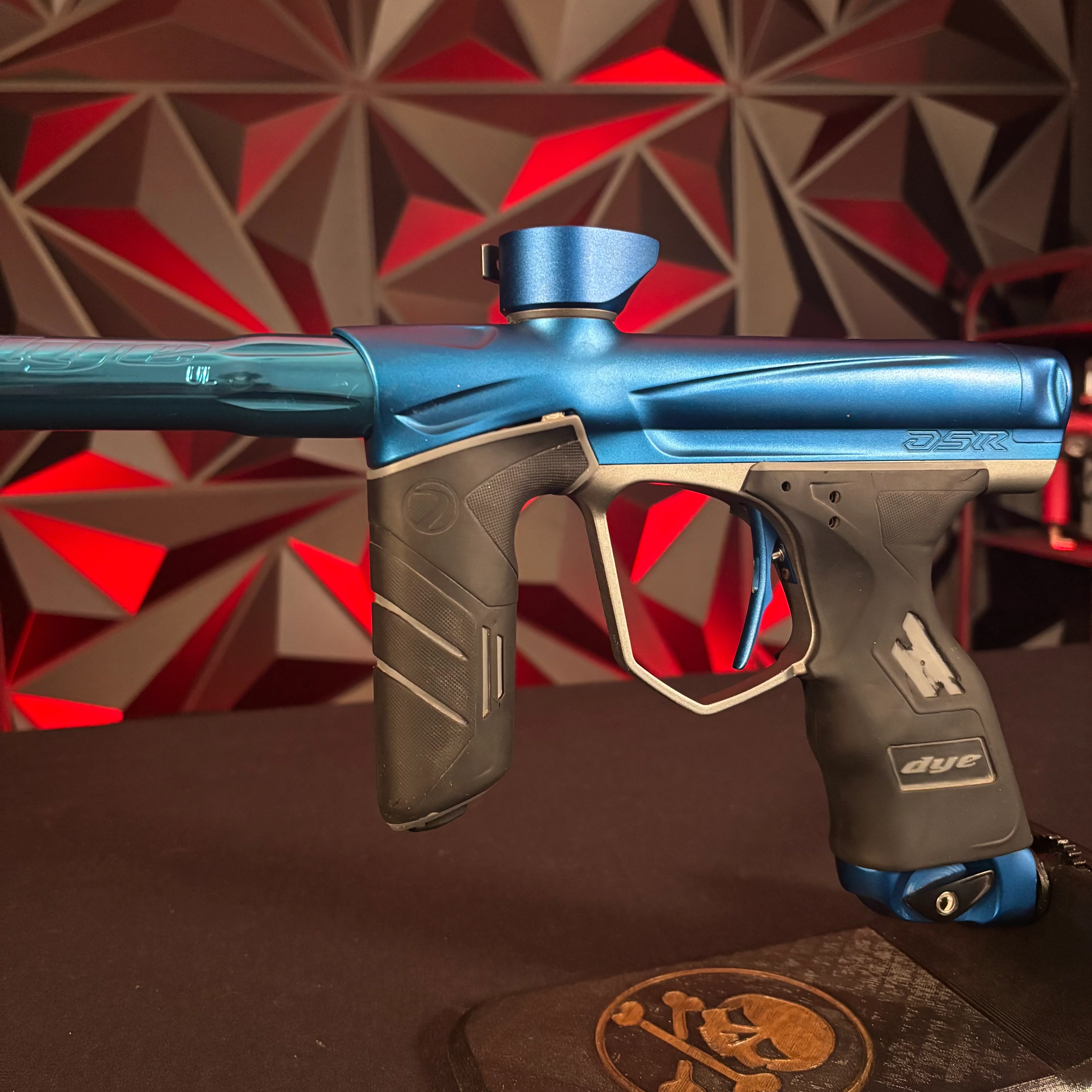 Used Dye DSR Paintball Gun - Dust Blue w/ Flex Face Bolt + Can - Image 5