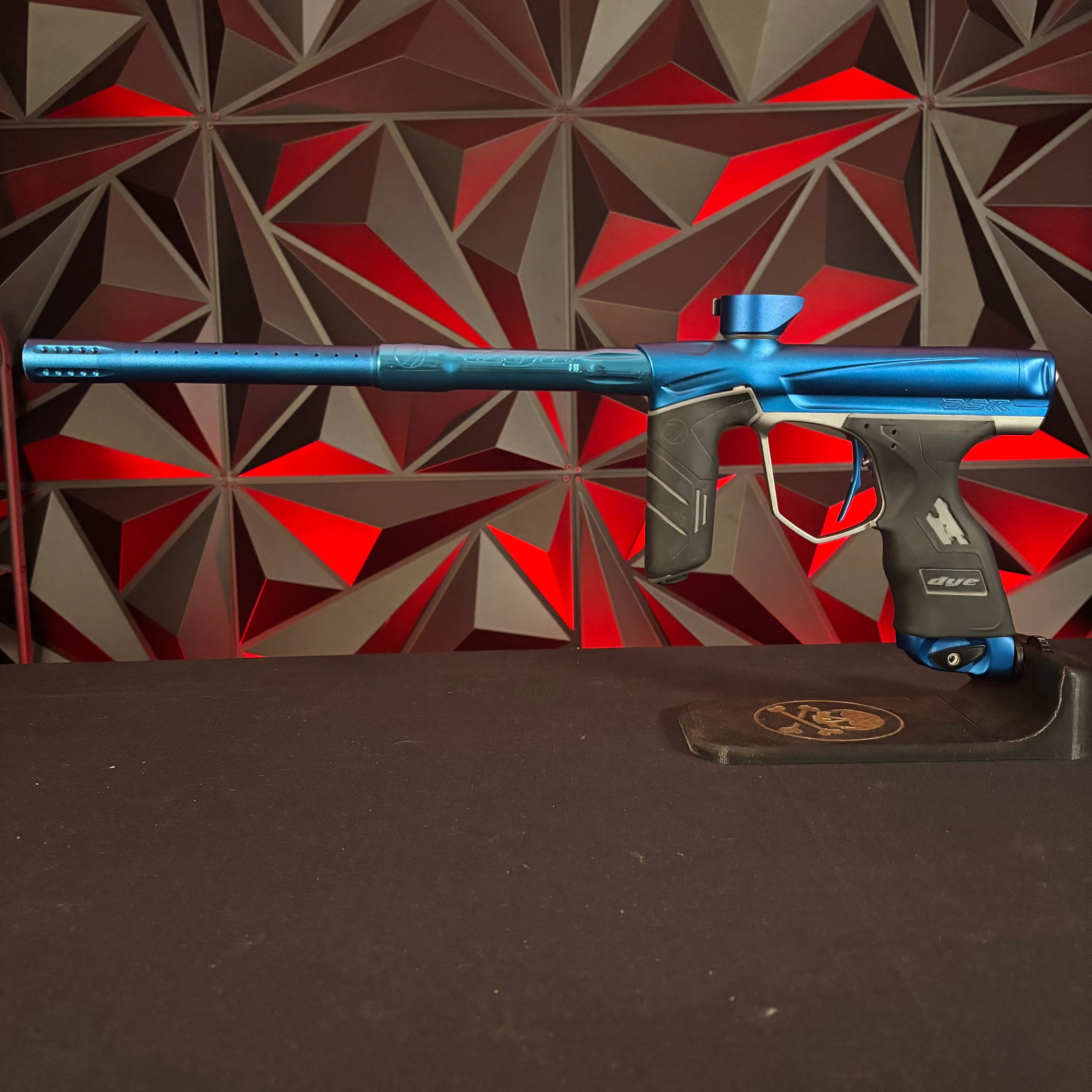 Used Dye DSR Paintball Gun - Dust Blue w/ Flex Face Bolt + Can - Image 7