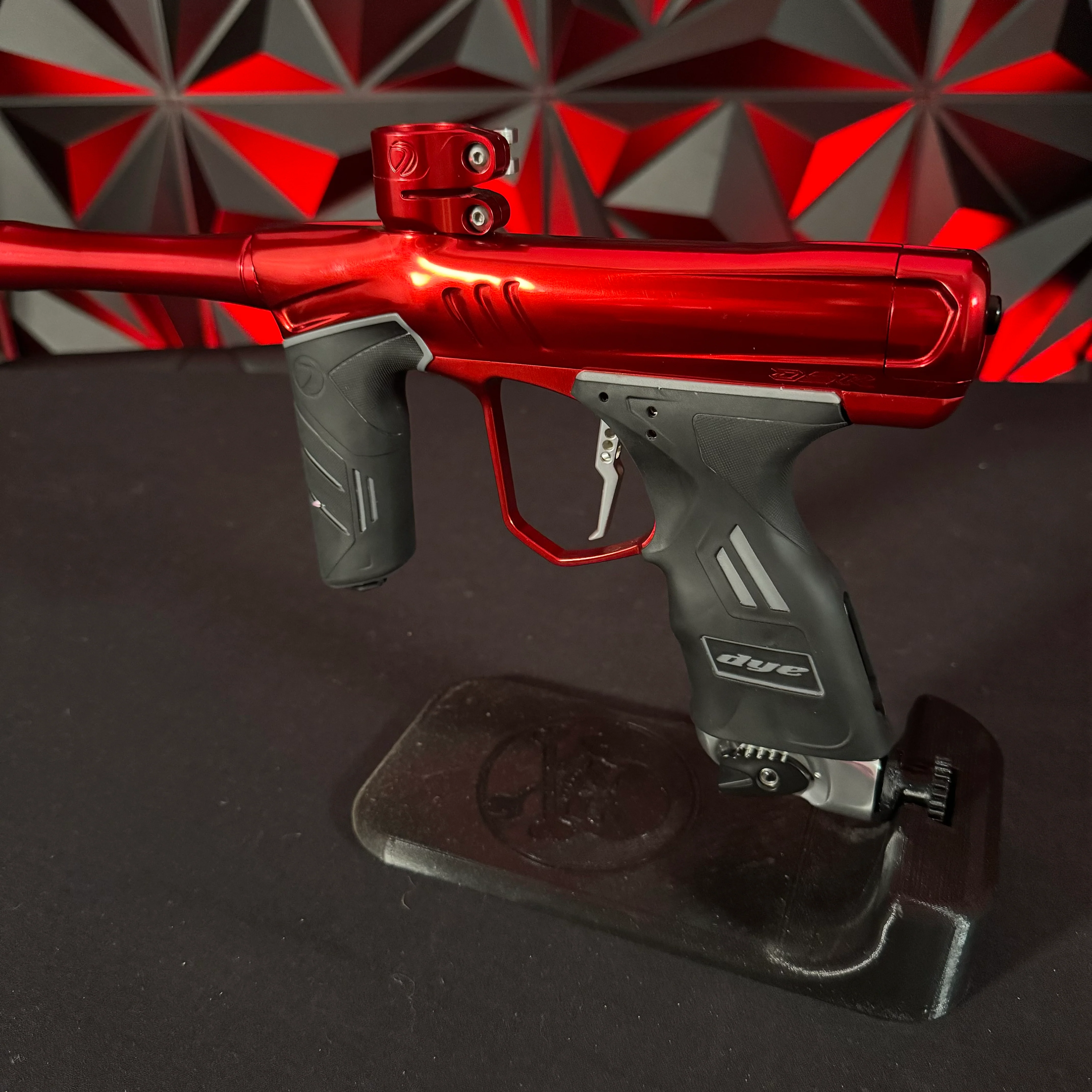 Used Dye DSR+ Paintball Gun - LAVA (Red/Silver) w/IM Pro Kit - Image 3