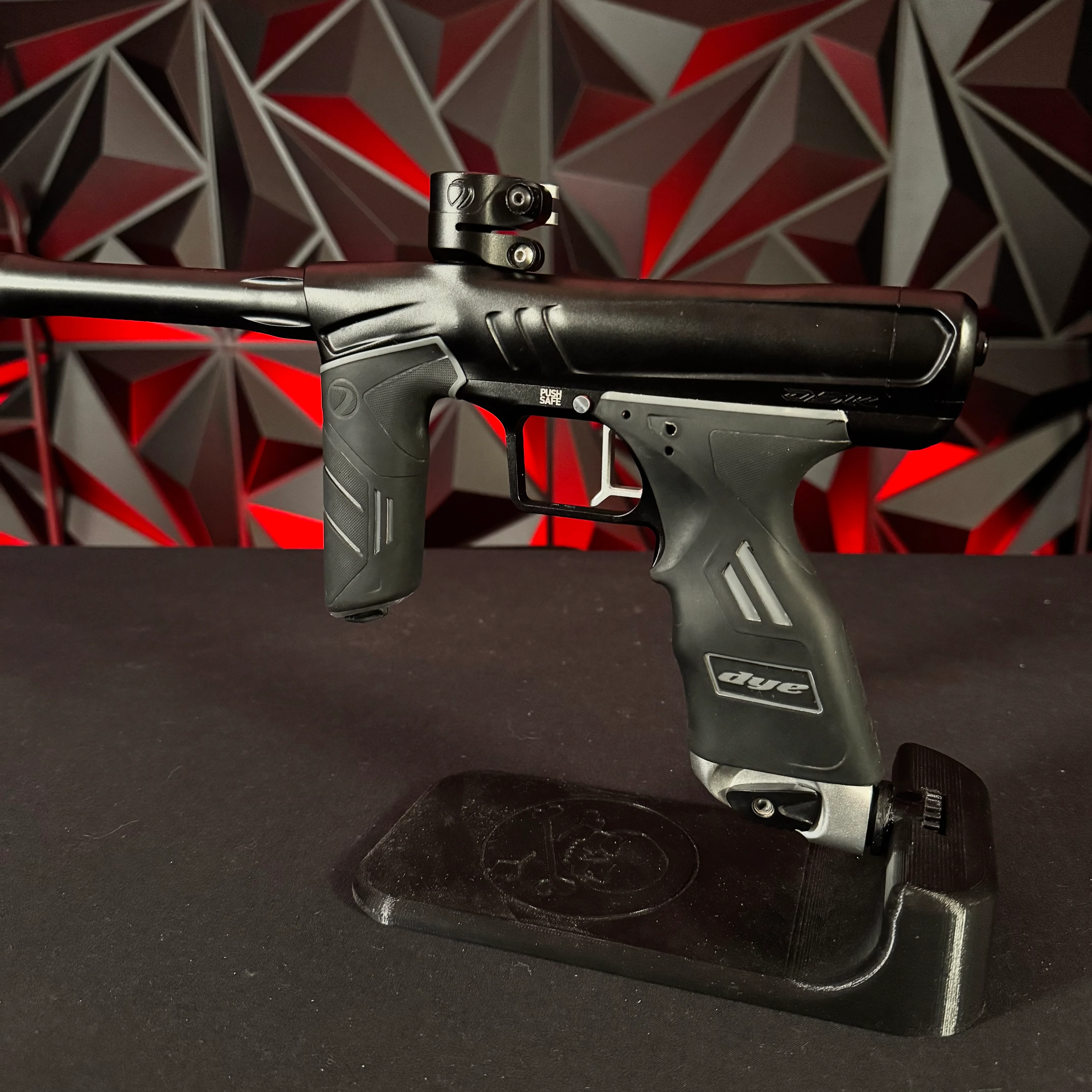 Used Dye DSR+ Paintball Gun - *MECHANICAL ONLY* Black w/Silver ASA and Silver Feedneck Lever - Image 3
