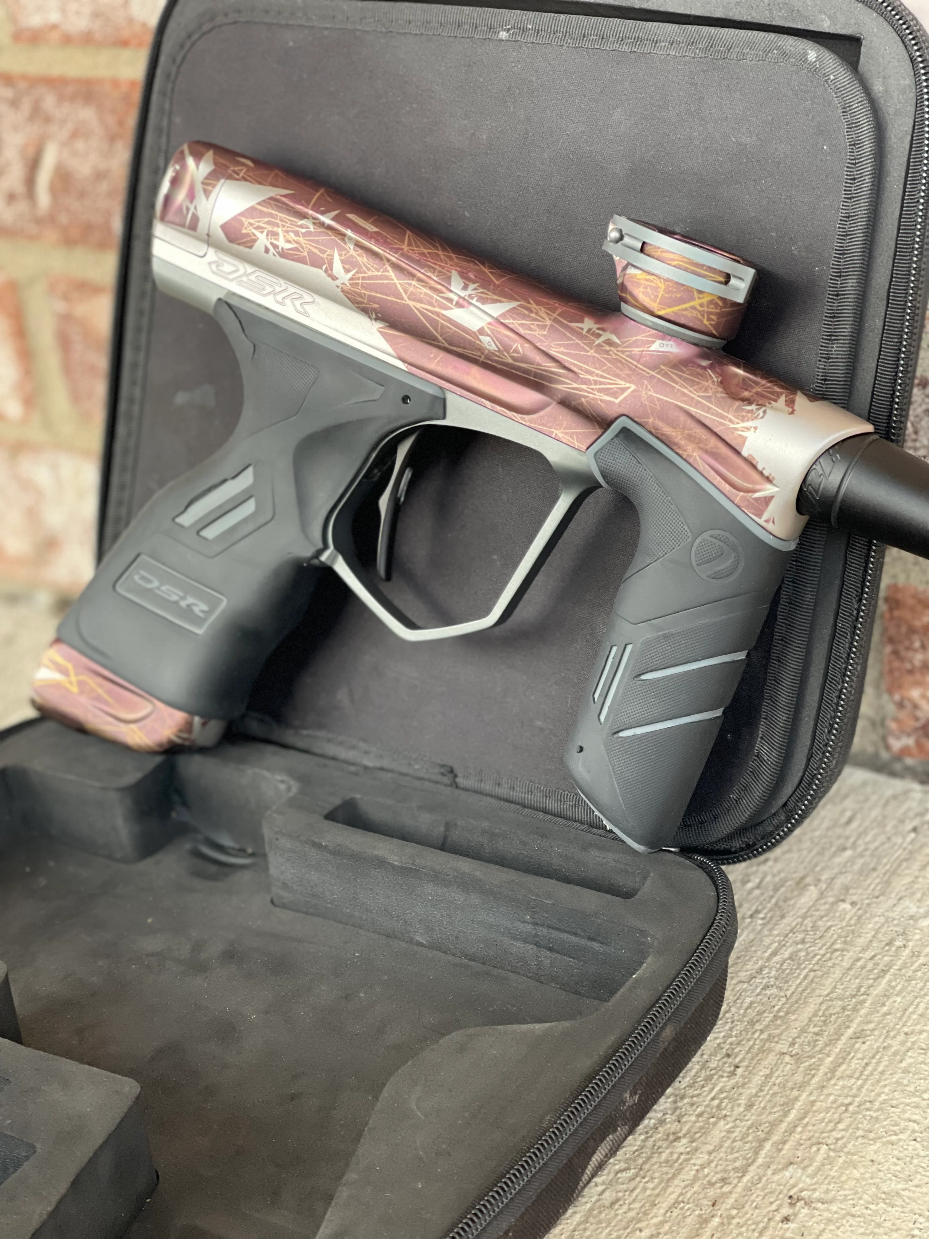 Used Dye DSR Paintball Gun - PGA Kinetic Bucs with Flex Face Can, Flex Face Bolt, & Nasa Bolt - Image 3
