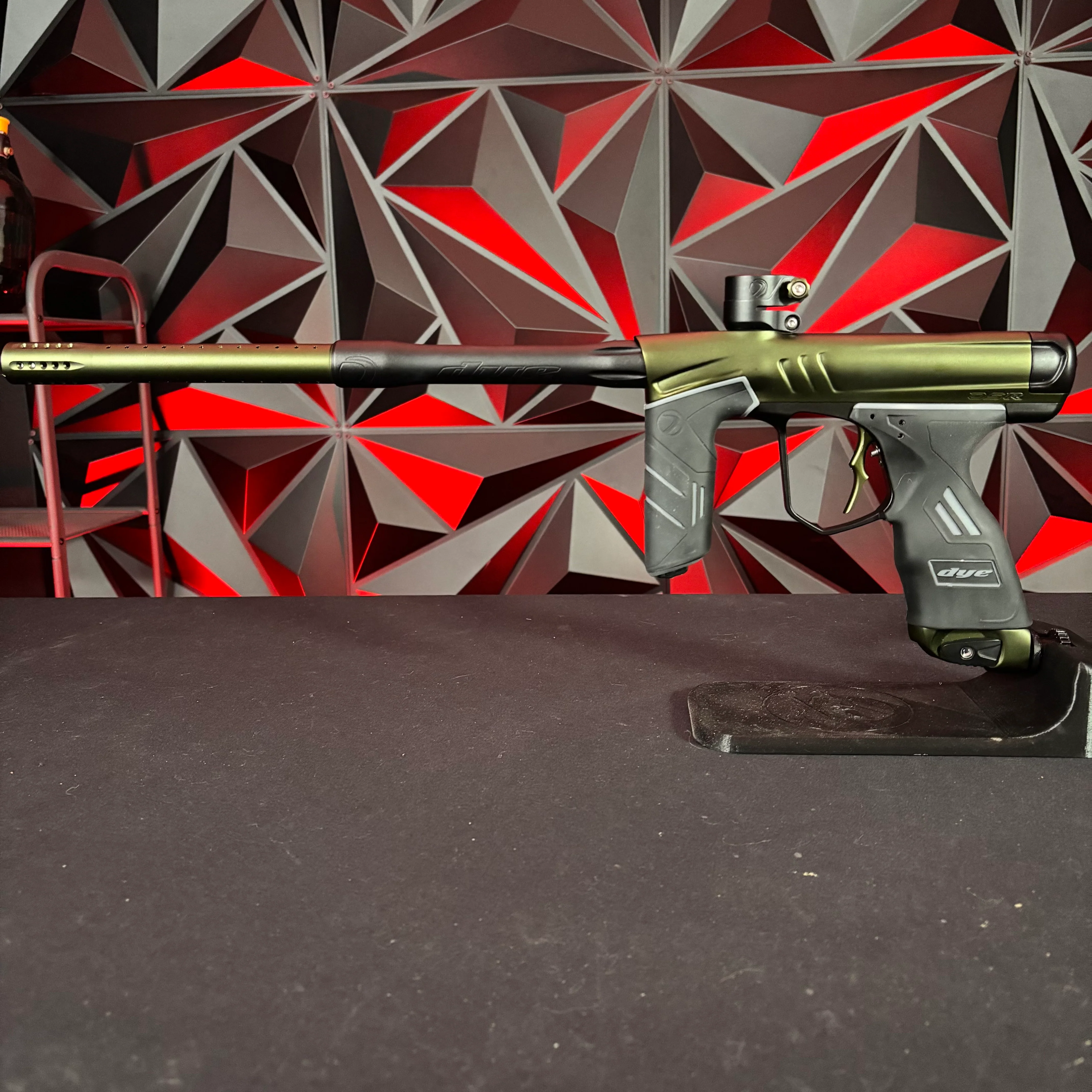 Used Dye DSR+ Paintball Gun - Olive/Black - IM Pro Kit (Installed) - Image 7
