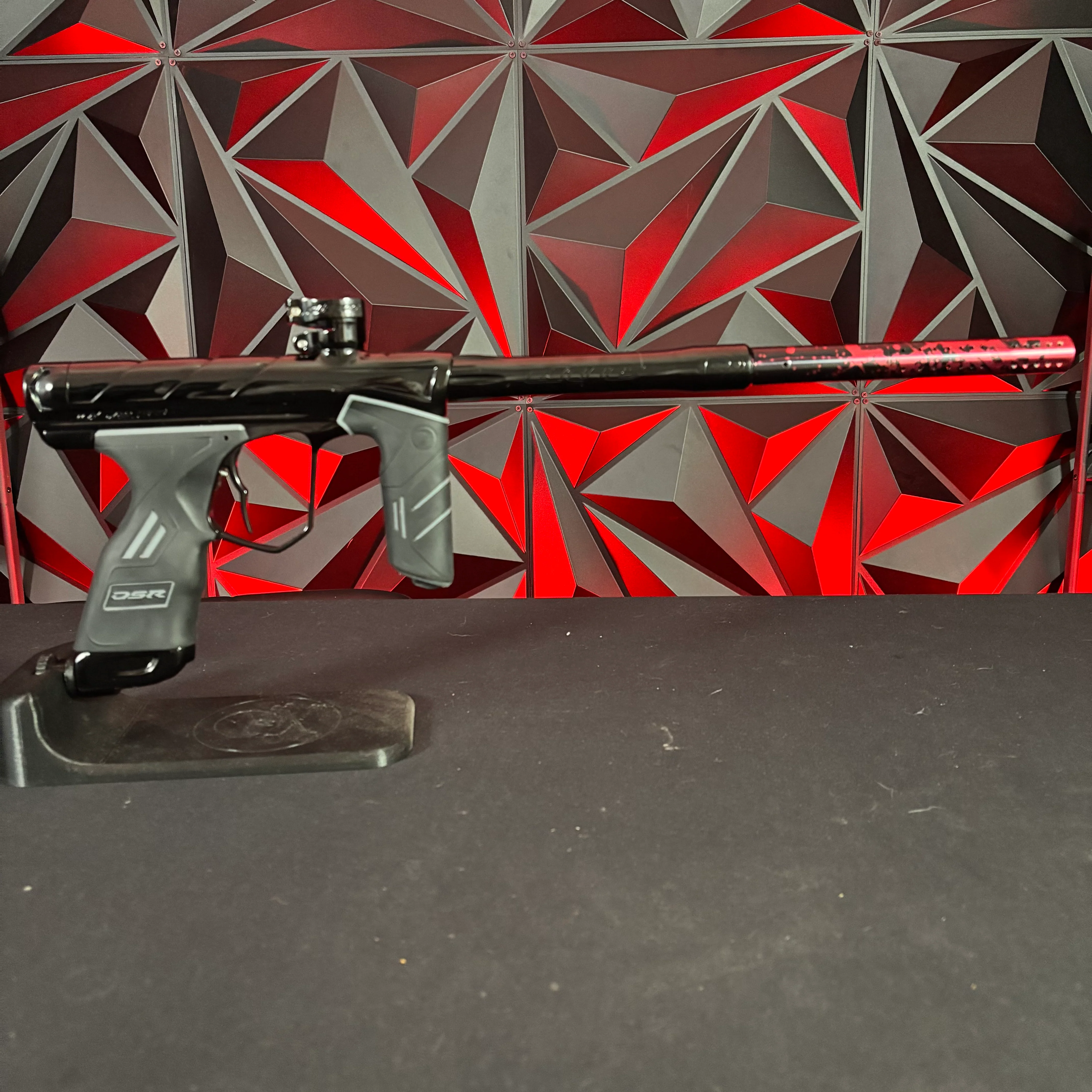 Used Dye DSR Pro Paintball Marker - Black w/ Blood splatter barrel tip - Image 6