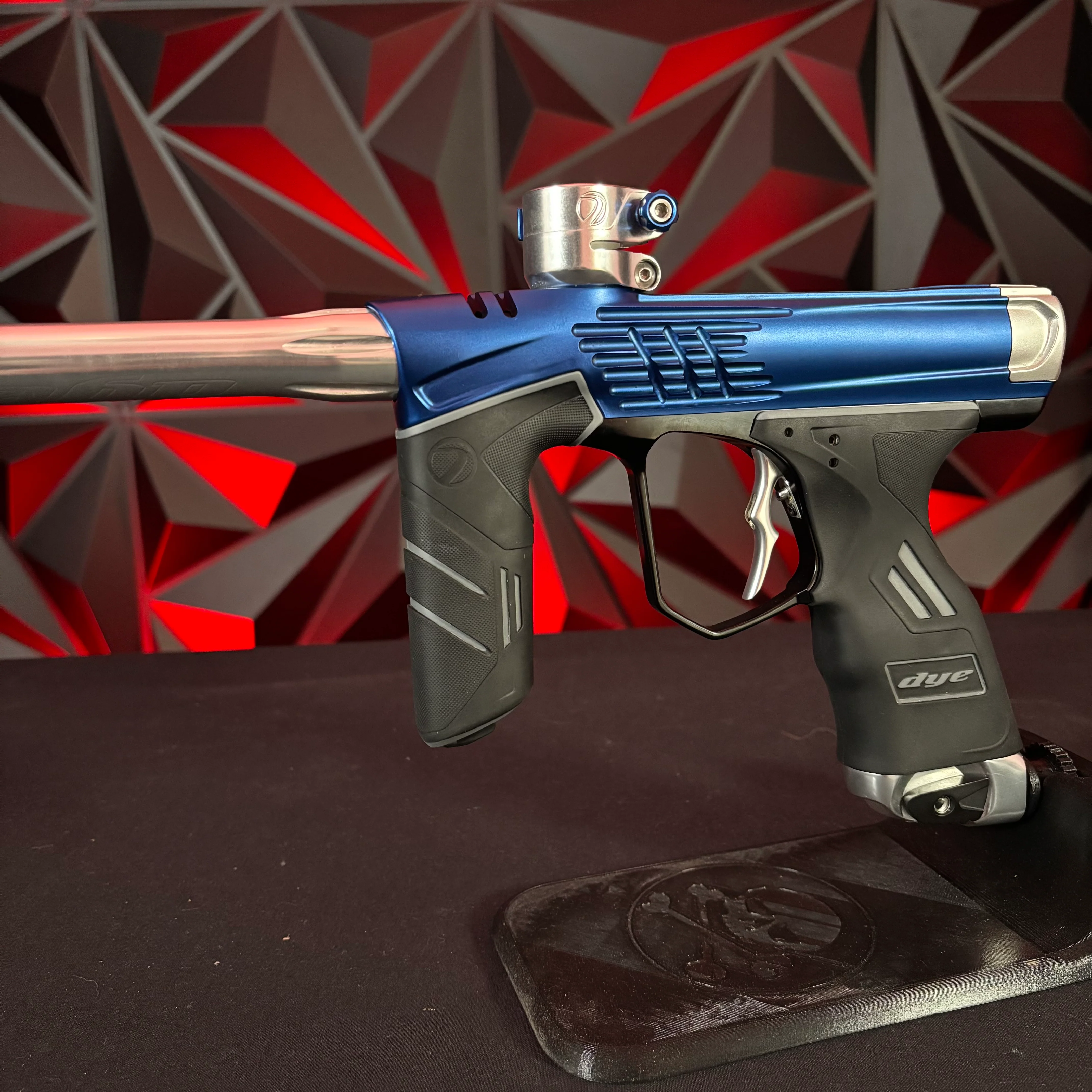 Used Dye DSR+ Paintball Marker - ICON Blue w/ Black Trigger Frame & Custom Anno Barrel Tip - Image 5