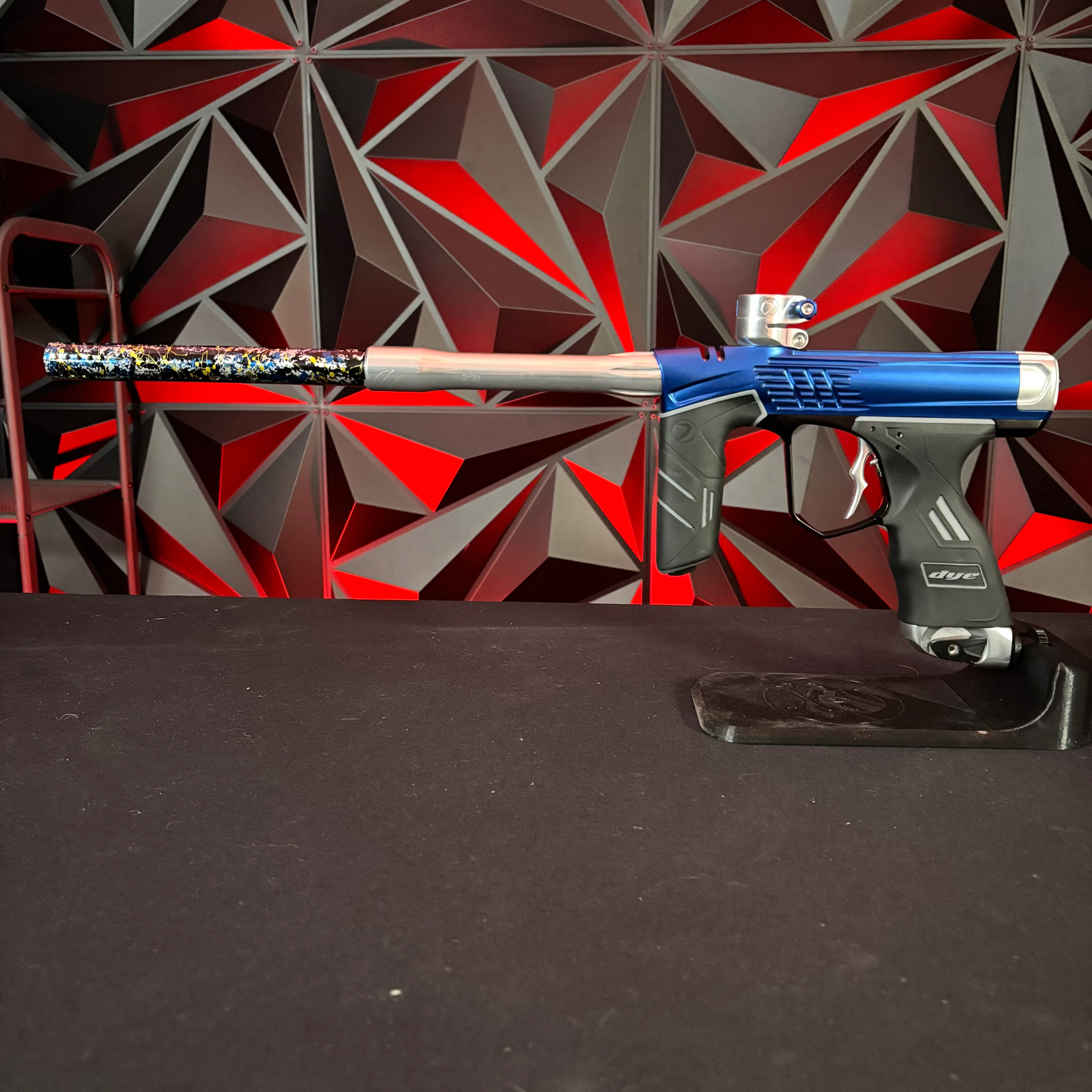 Used Dye DSR+ Paintball Marker - ICON Blue w/ Black Trigger Frame & Custom Anno Barrel Tip - Image 7