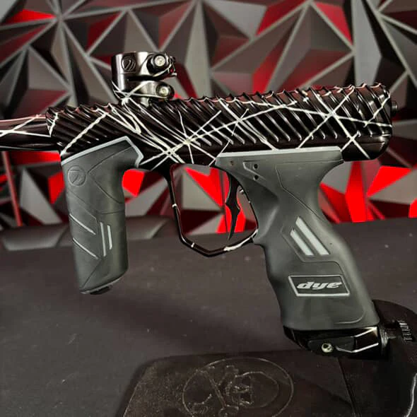 Used Dye DSR+ Twister Paintball Marker - Polished Black/Silver Splash - Image 4