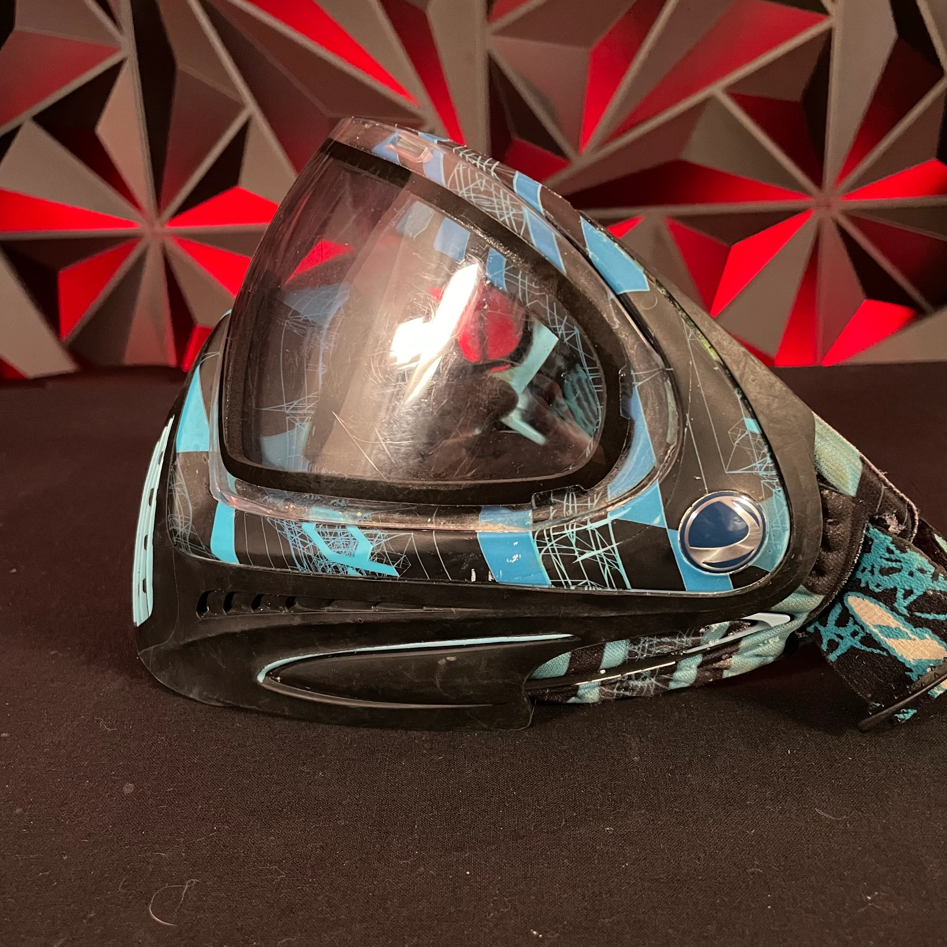 Used Dye I4 Paintball Mask - Black / Blue - Image 3