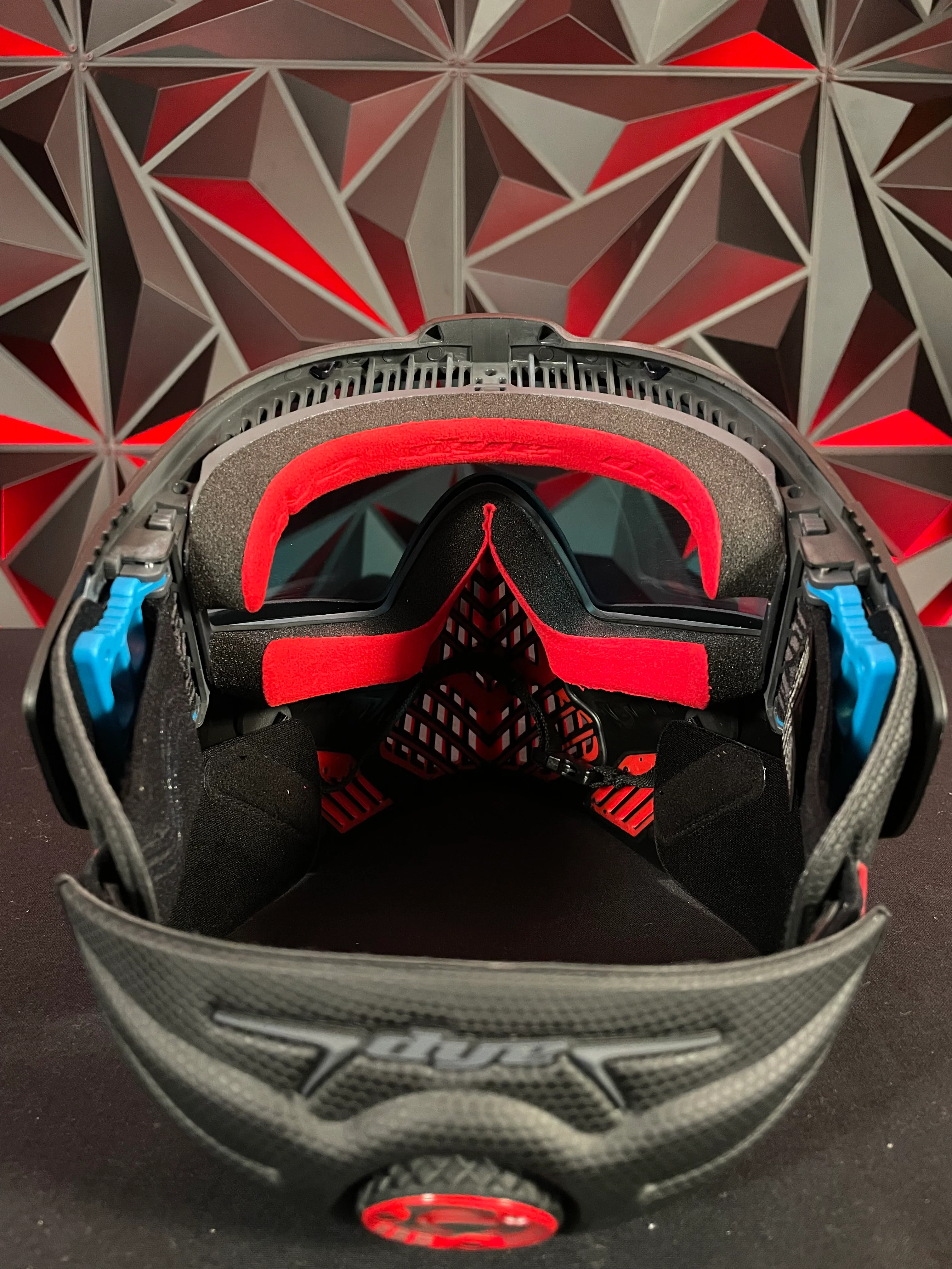 Used Dye i5 Paintball Goggle - Black/Red w/Soft Goggle Bag & Extra Lens - Image 5