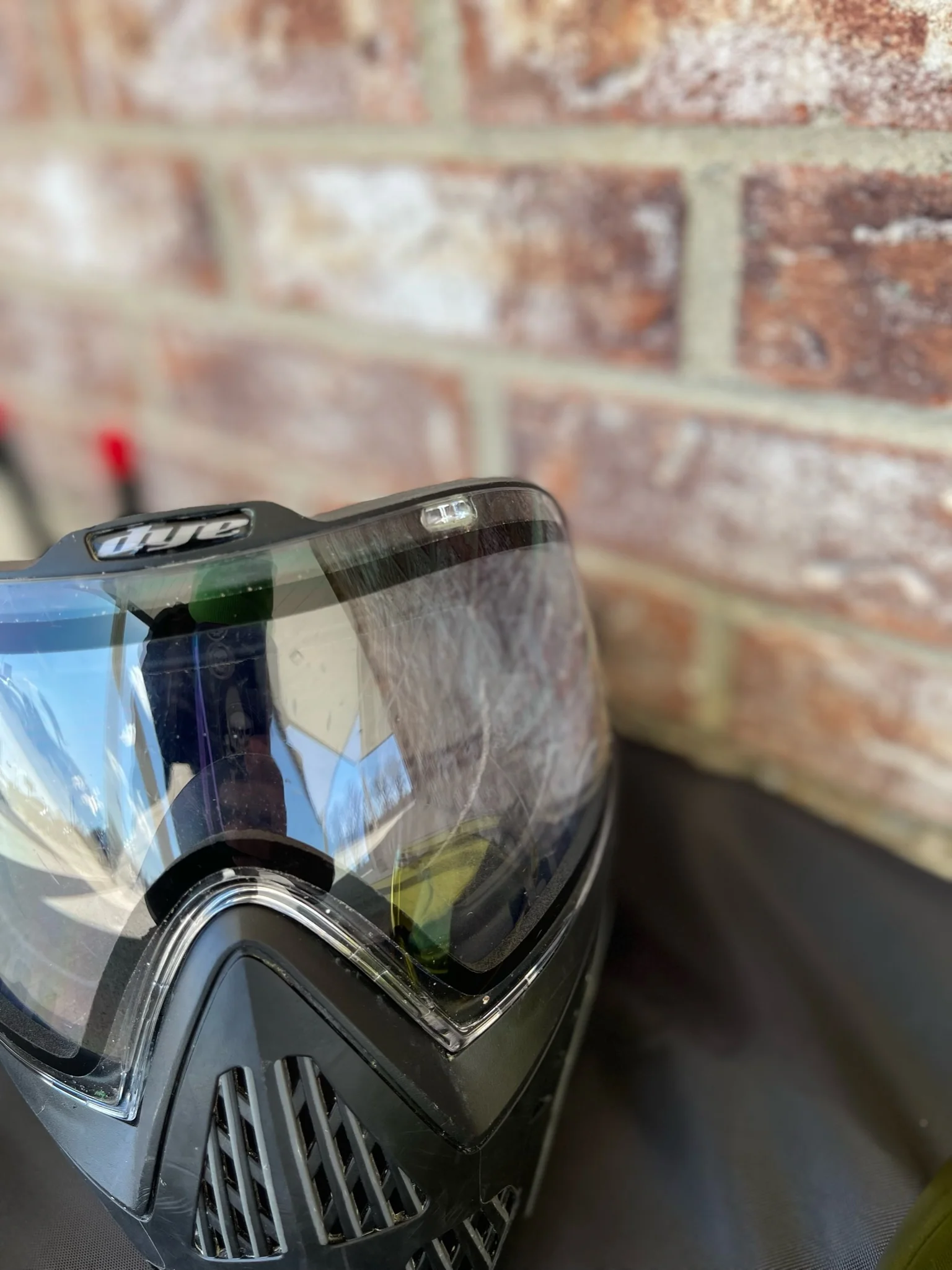 Used Dye I5 Paintball Goggle - Black w/Grey accents - Soft Goggle Bag - 2 Lenses - Image 6