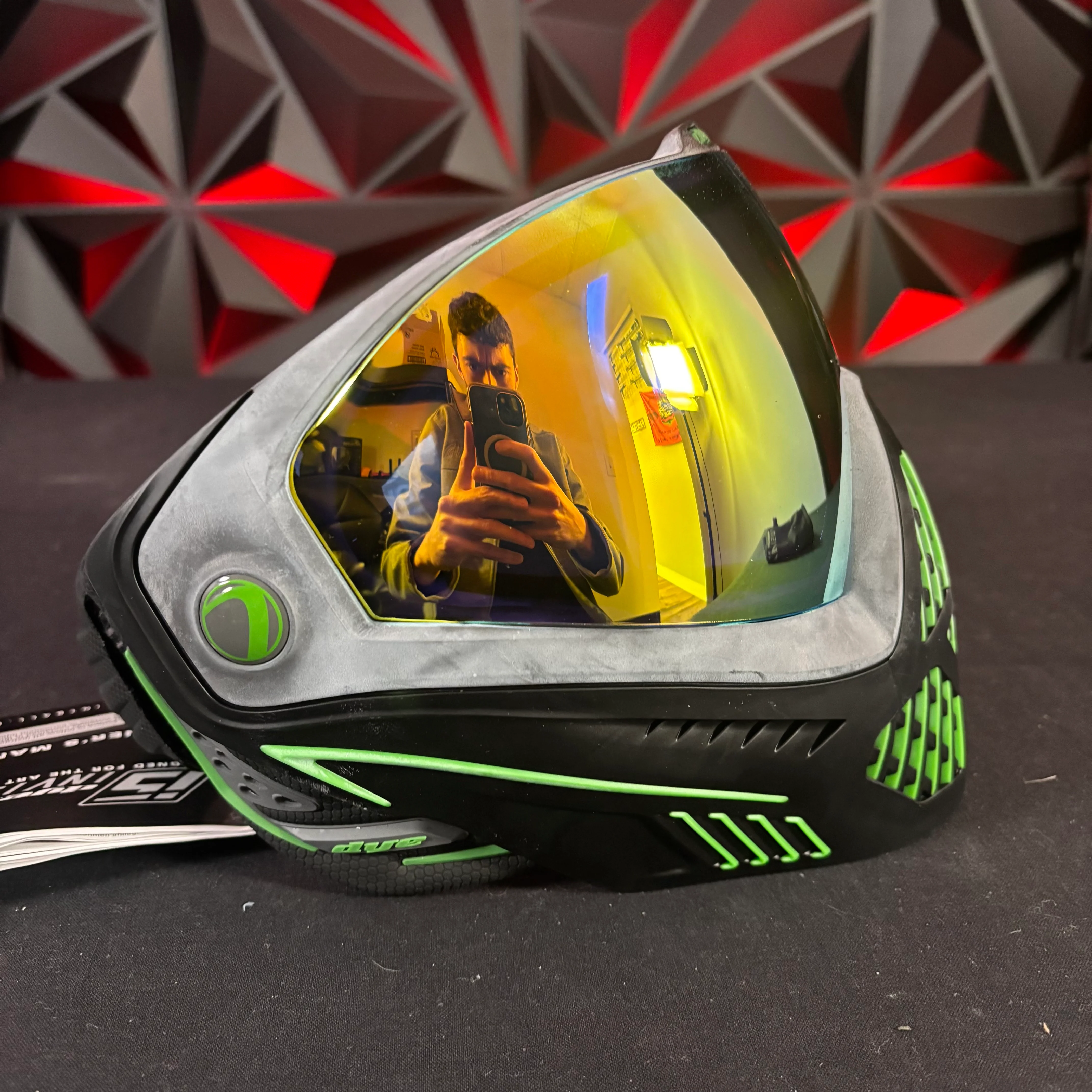 Used Dye I5 Paintball Goggle - Emerald w/ Goggle Bag - Image 3