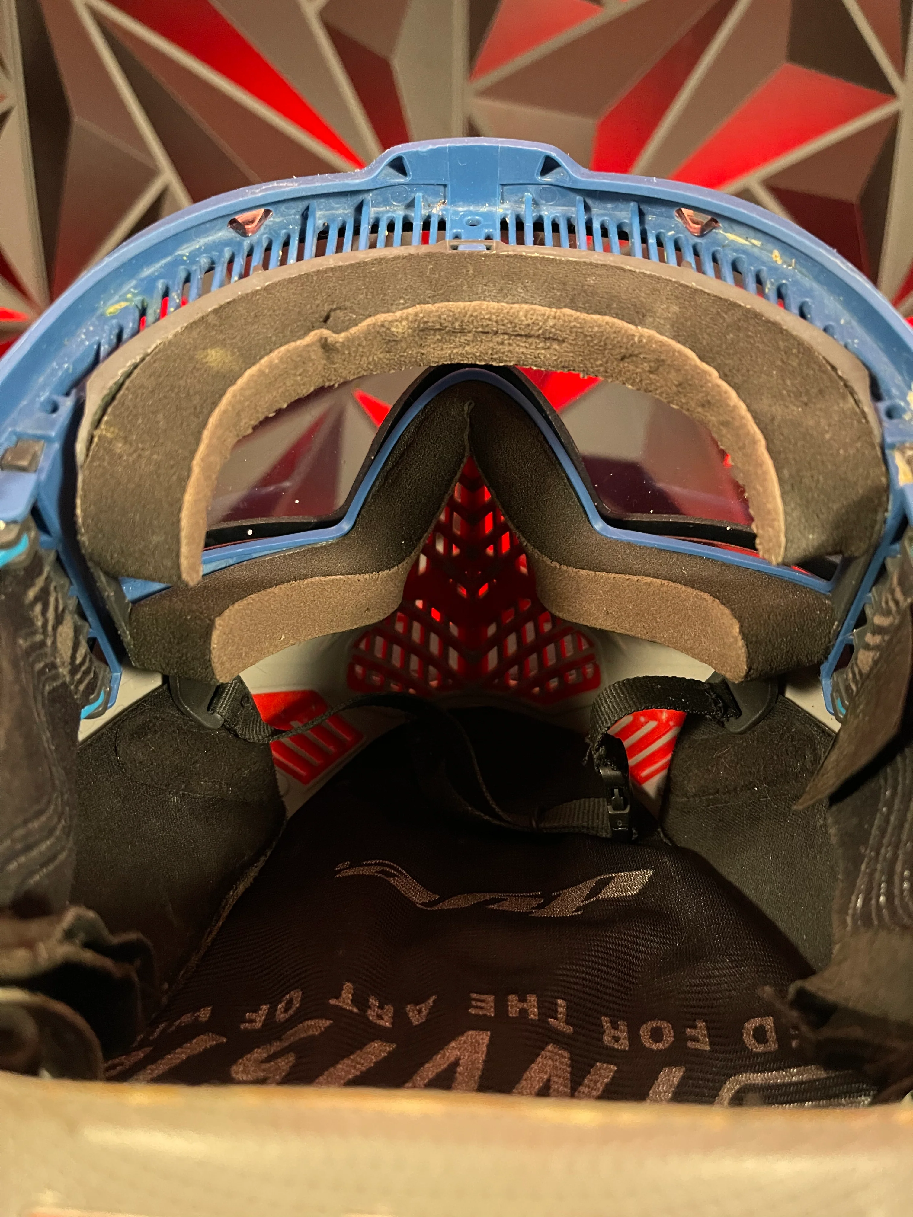 Used Dye i5 Paintball Goggle - Grey/Red w/Soft Goggle Bag - Image 5