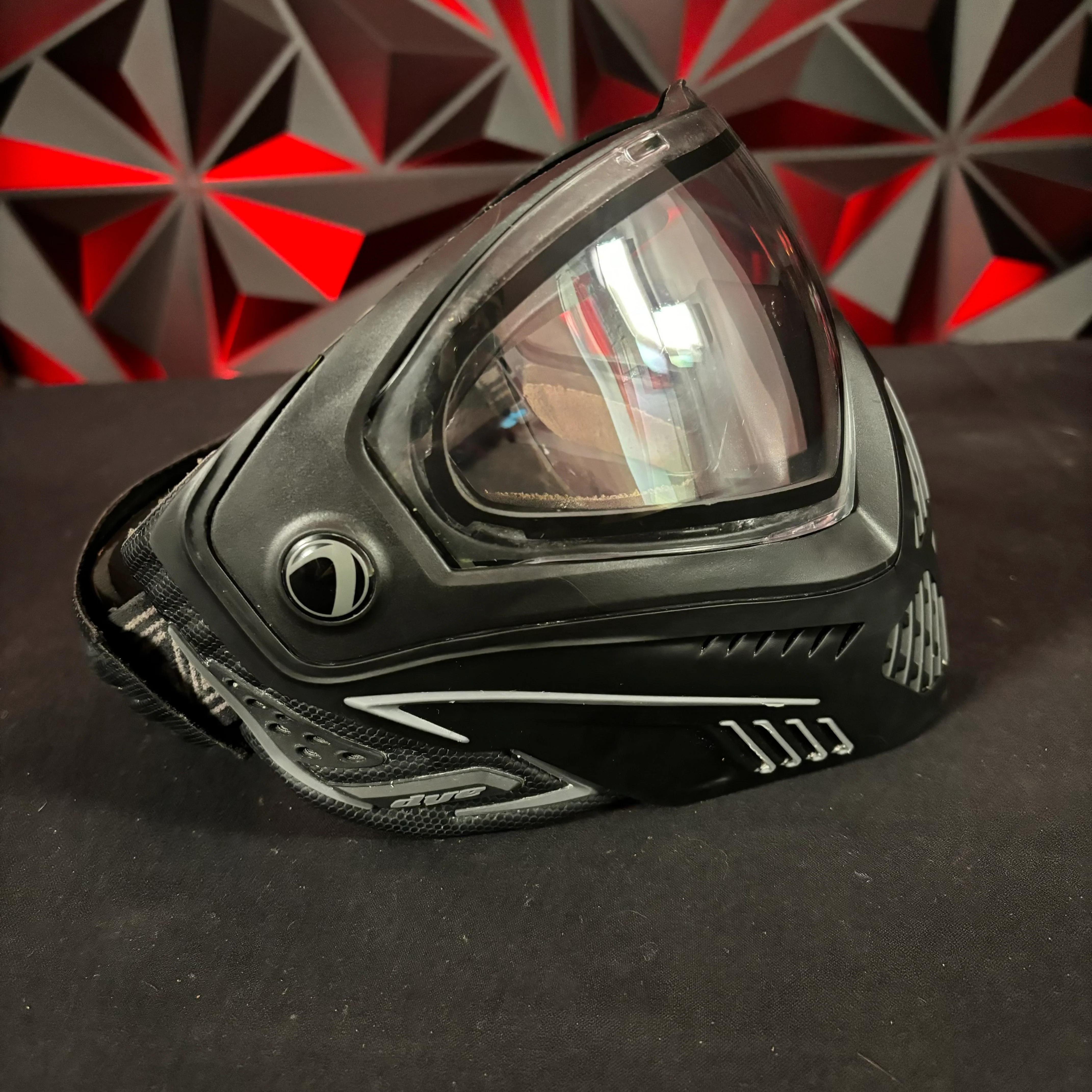 Used Dye i5 Paintball Mask - Black w/Clear Lens (Installed) - Image 2