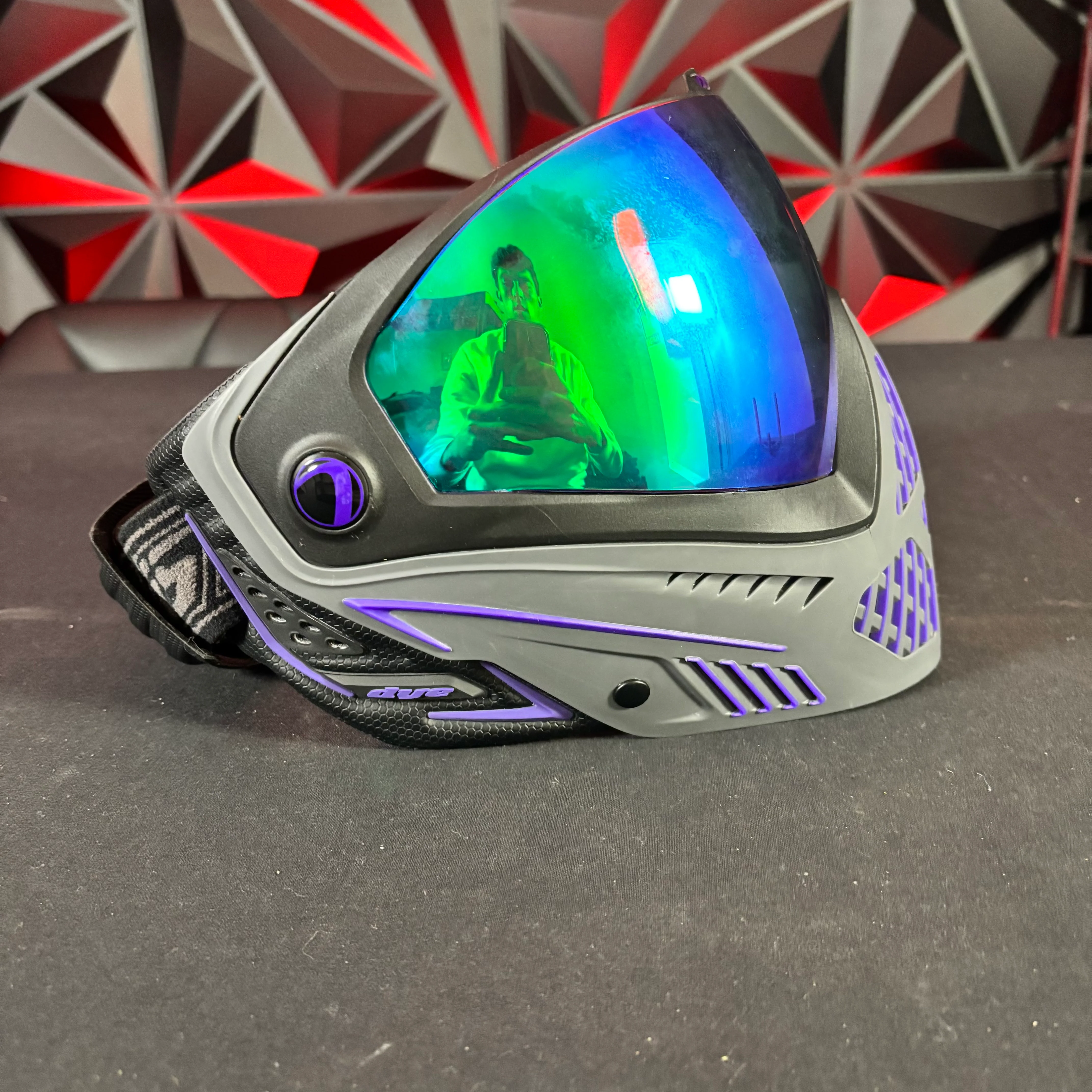 Used Dye i5 Paintball Mask - Purple w/ soft goggle bag - Image 3