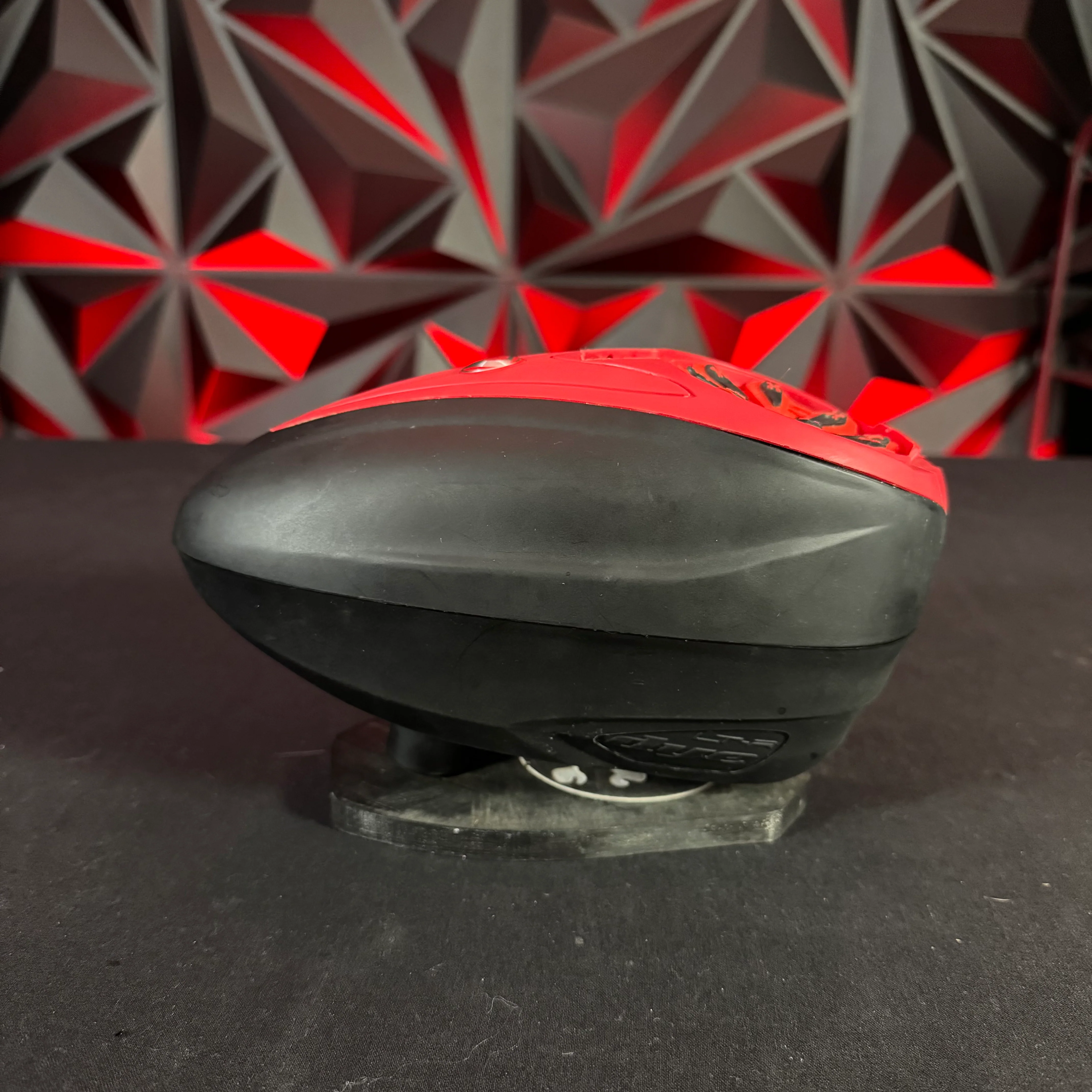Used Dye LTR Paintball Loader - Black/Red w/ HK Army Epic Speed Feed - Image 2