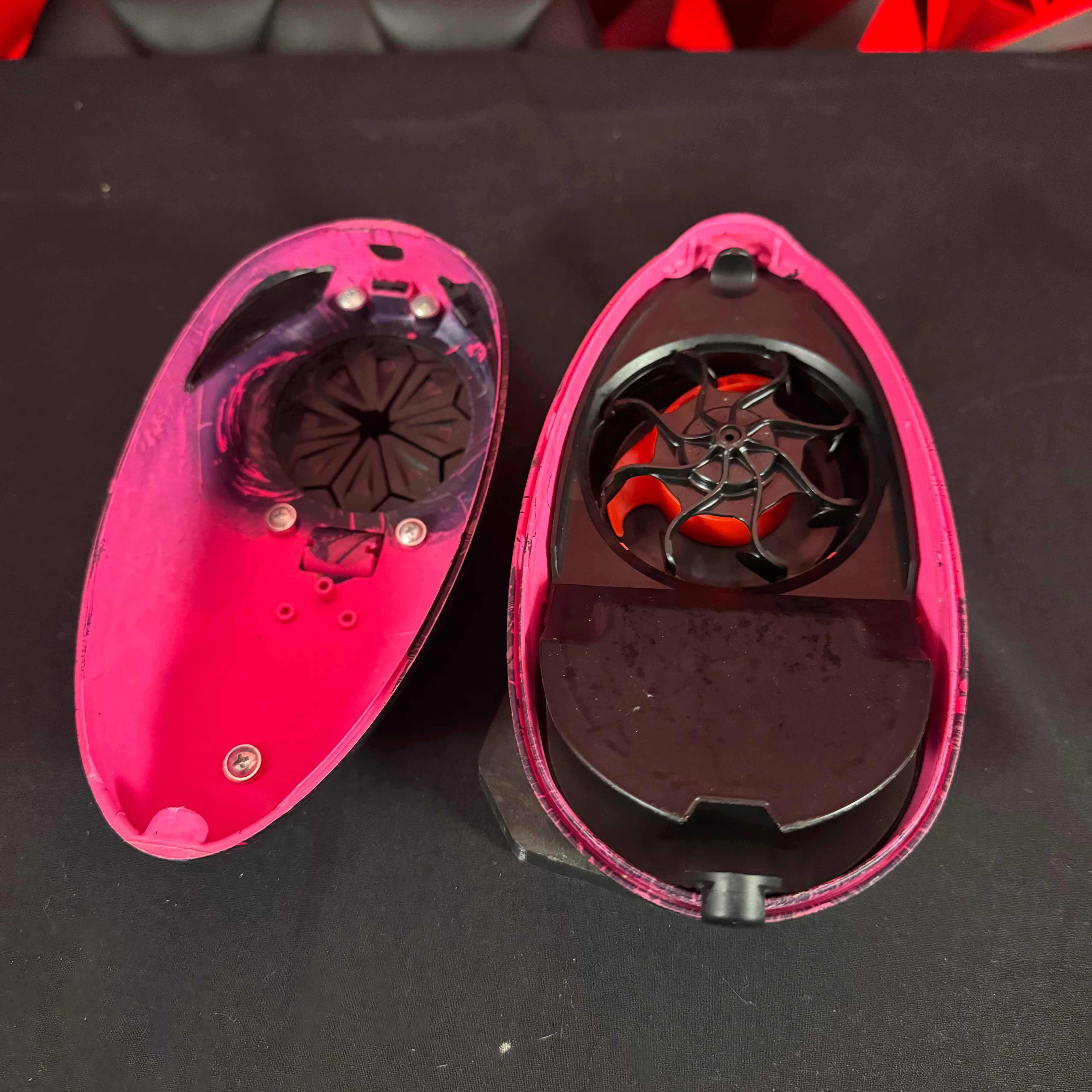 Used Dye Rotor Paintball Loader - Graphic Pink w/ HK Army Speedfeed - Image 4