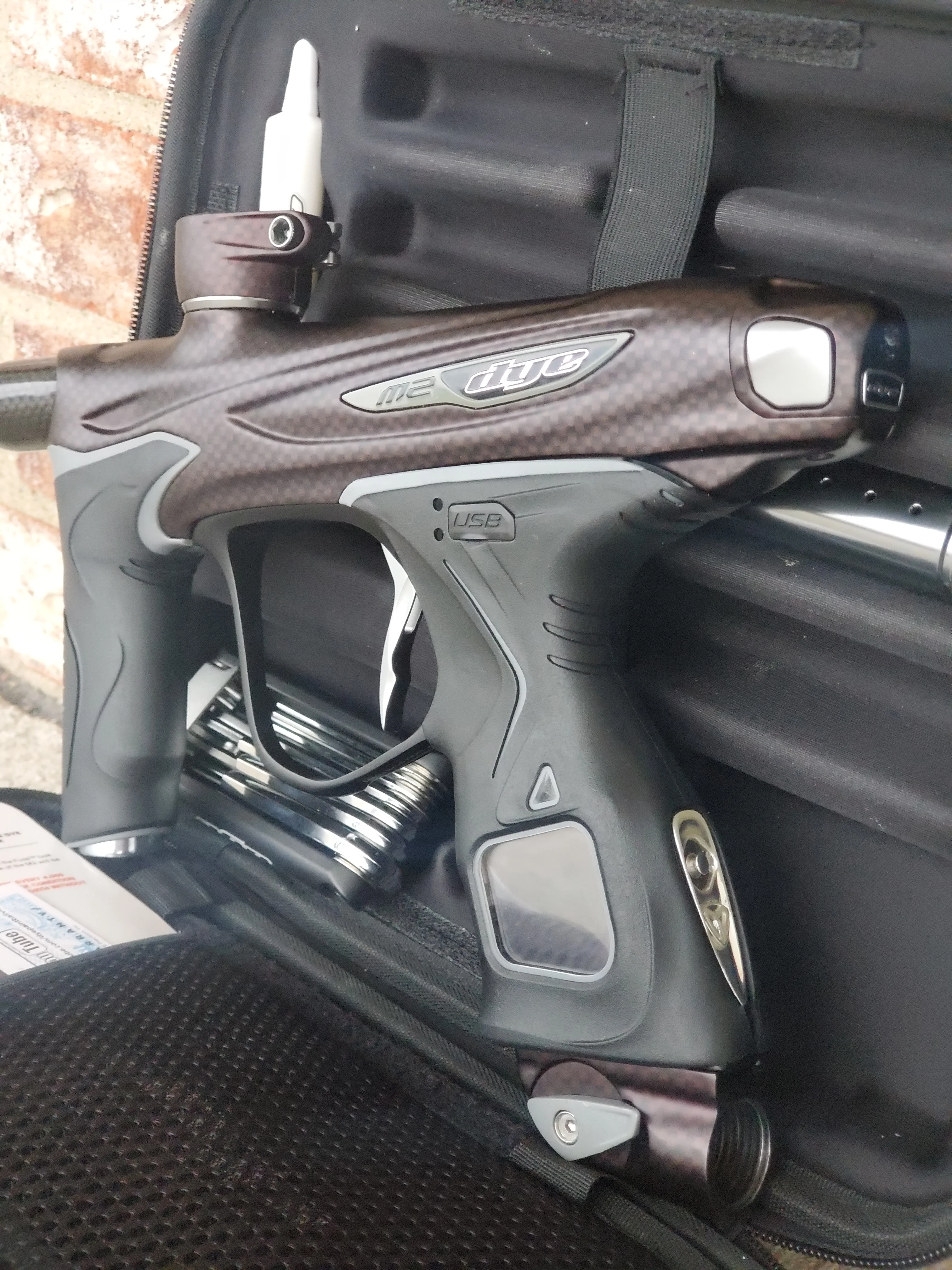 Used Dye M2 MOSAir Paintball Gun - Carbon - Image 3