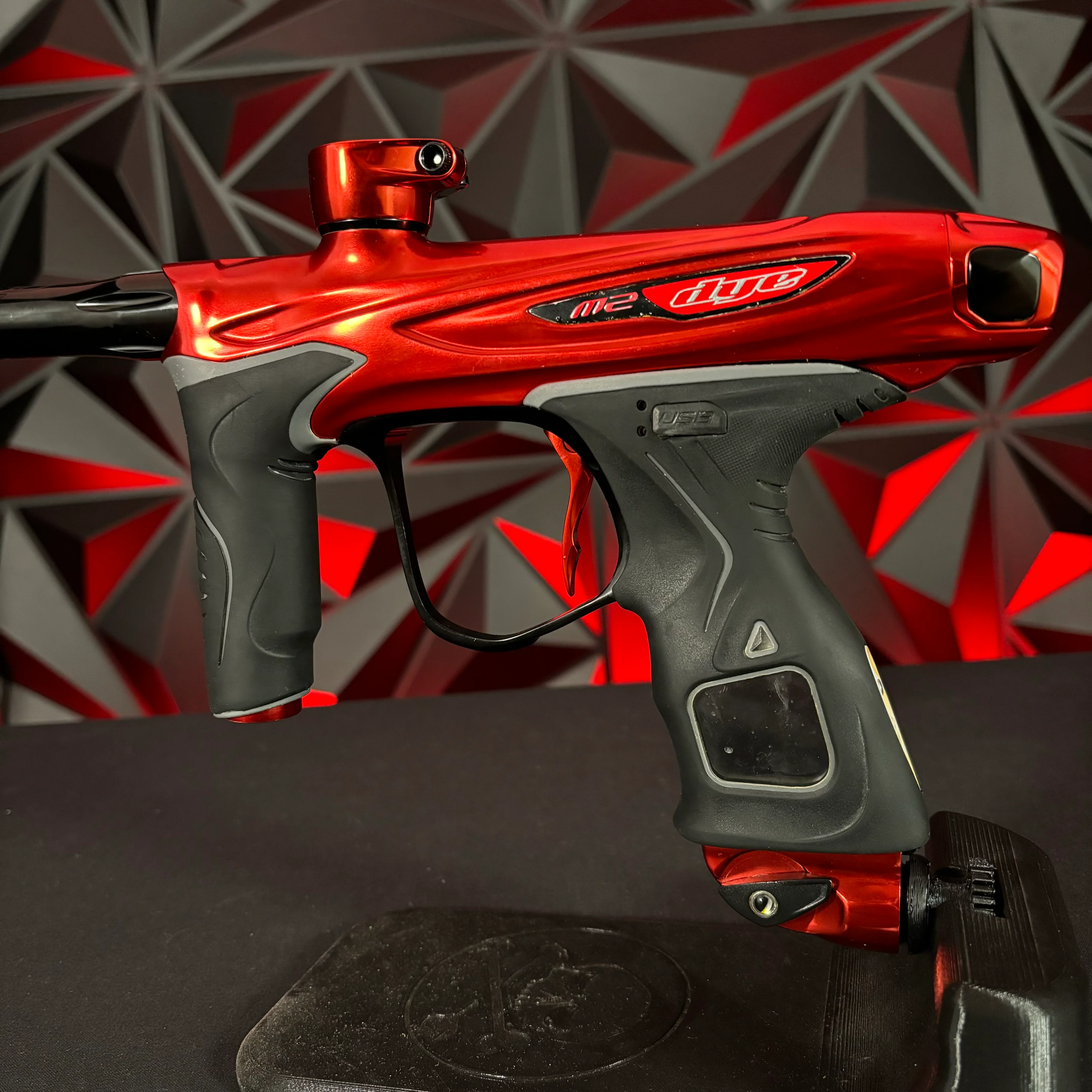 Used Dye M2 Paintball Gun -  Polished Red - Image 3