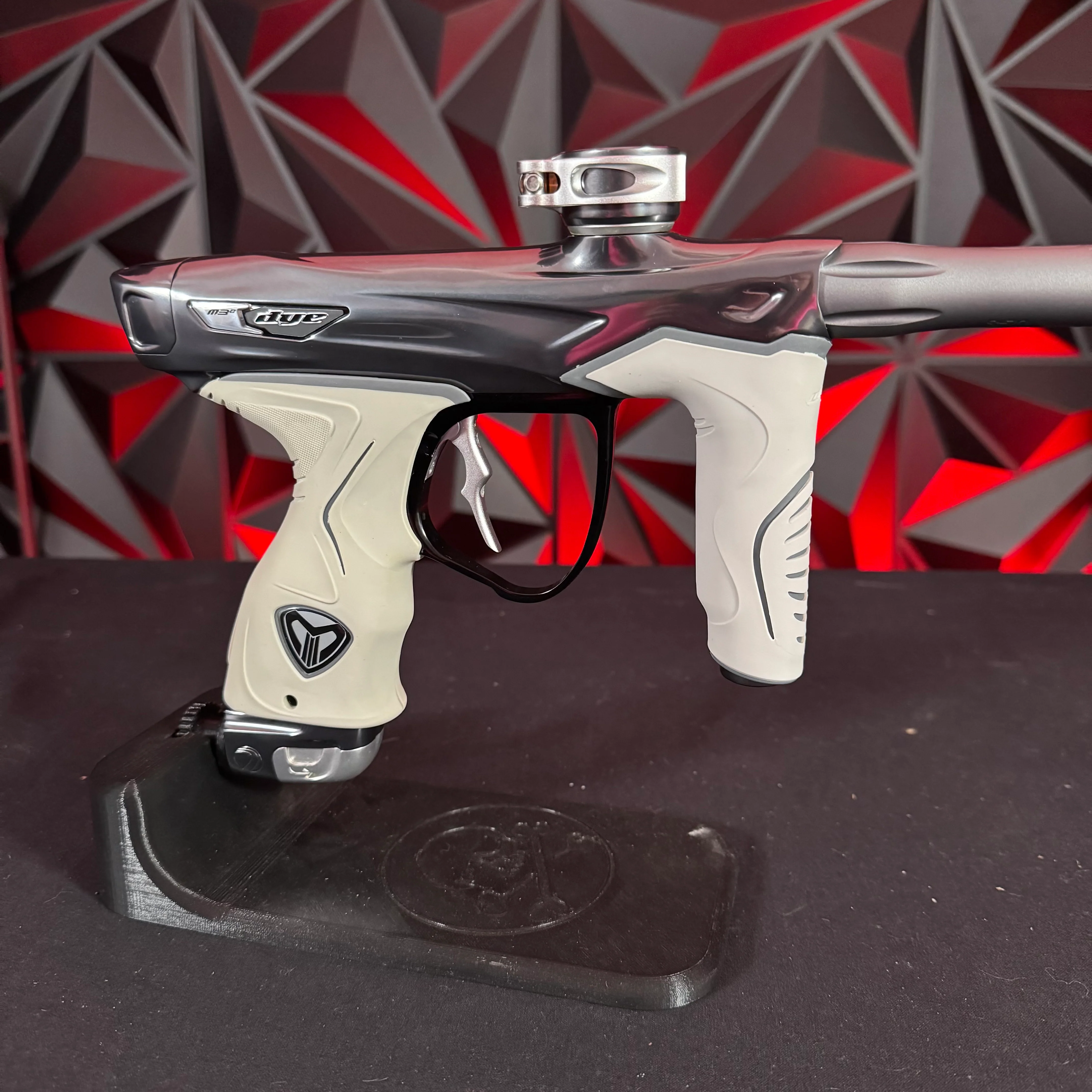 Used Dye M3+ Paintball Gun - Battleship 2.0 w/MOSAir Board and Grey Grips - Image 4