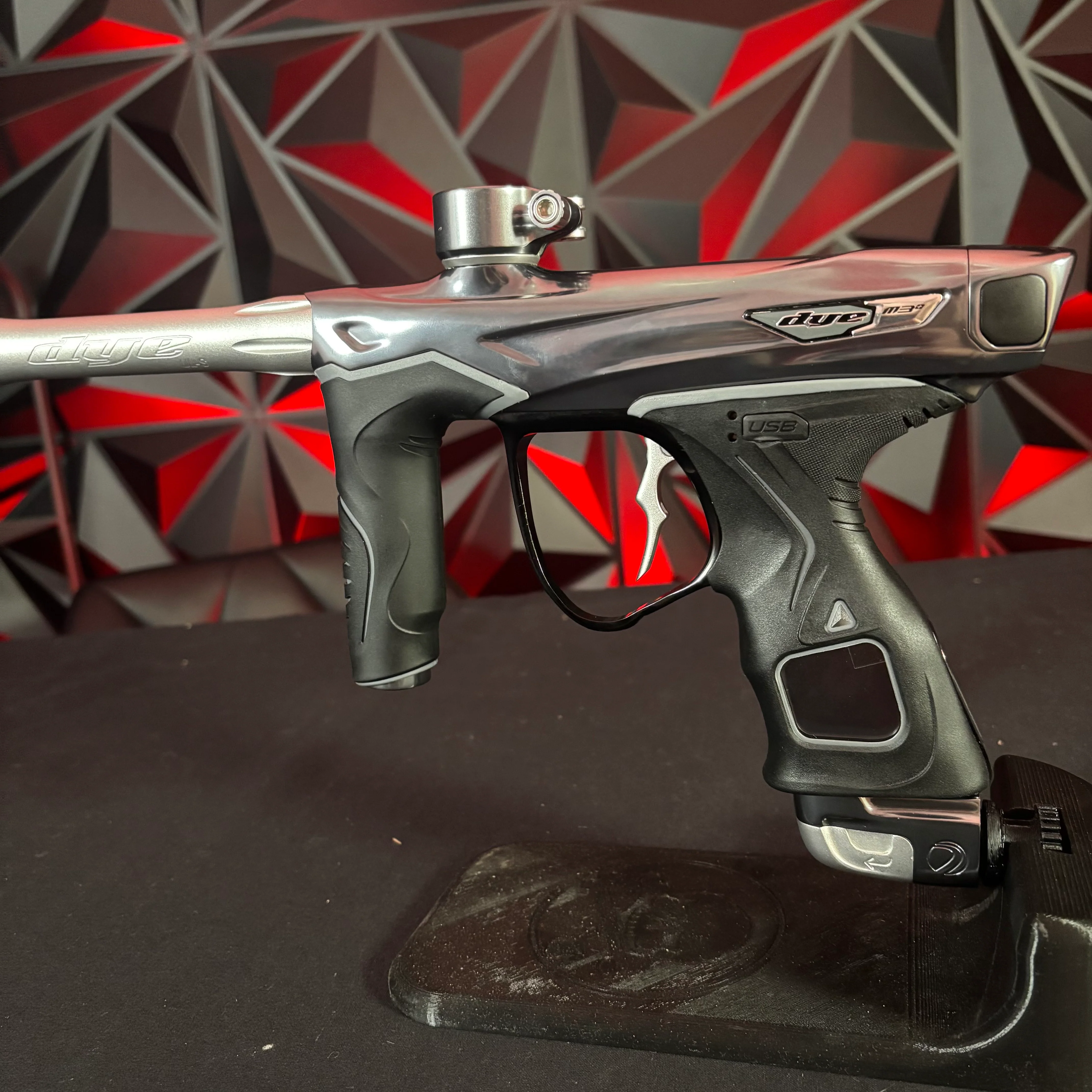 Used Dye M3+ Paintball Gun - Battleship 2.0 w/MOSAir Board and Black Grips - Image 3