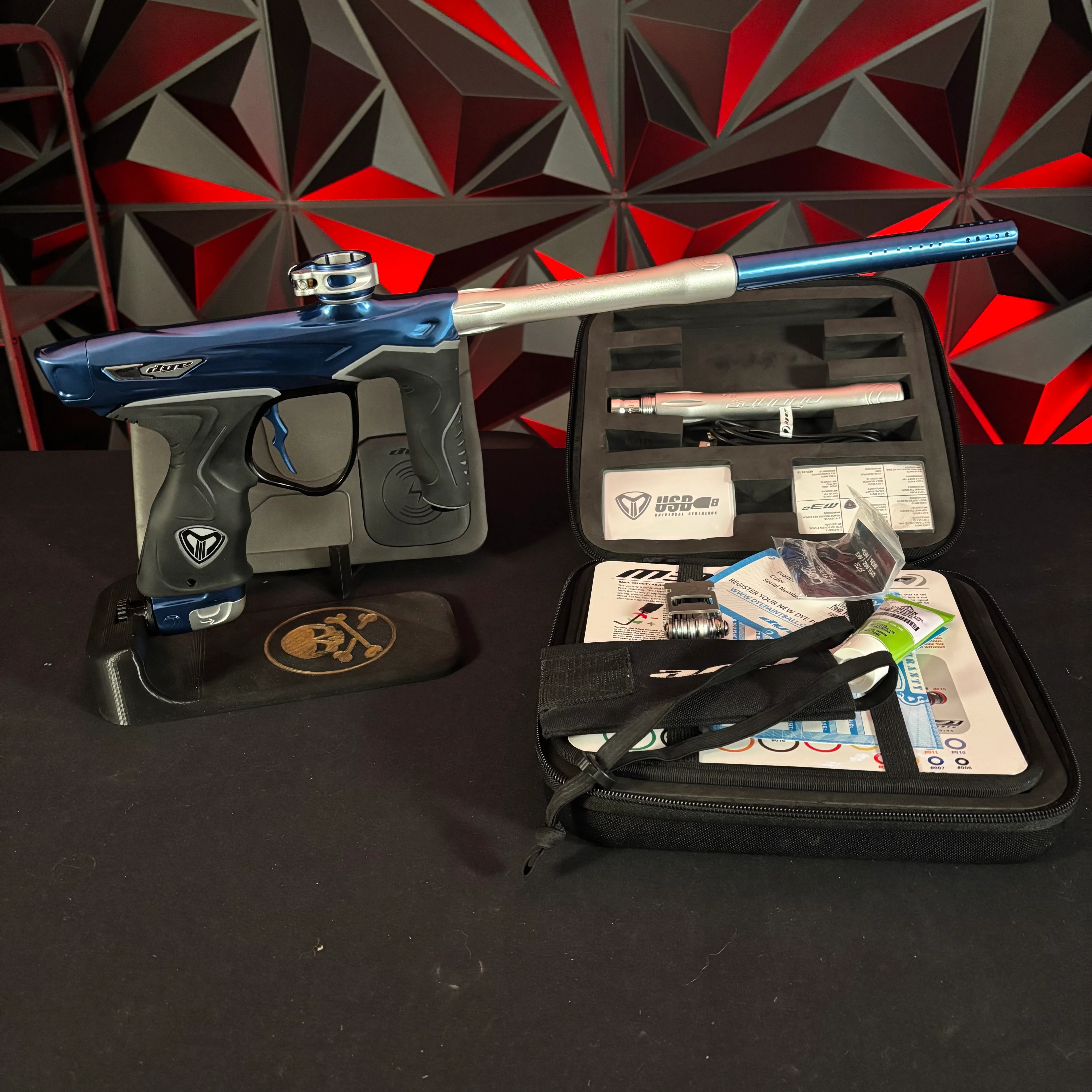 Used Dye M3+ Paintball Gun - Deep Blue 2.0