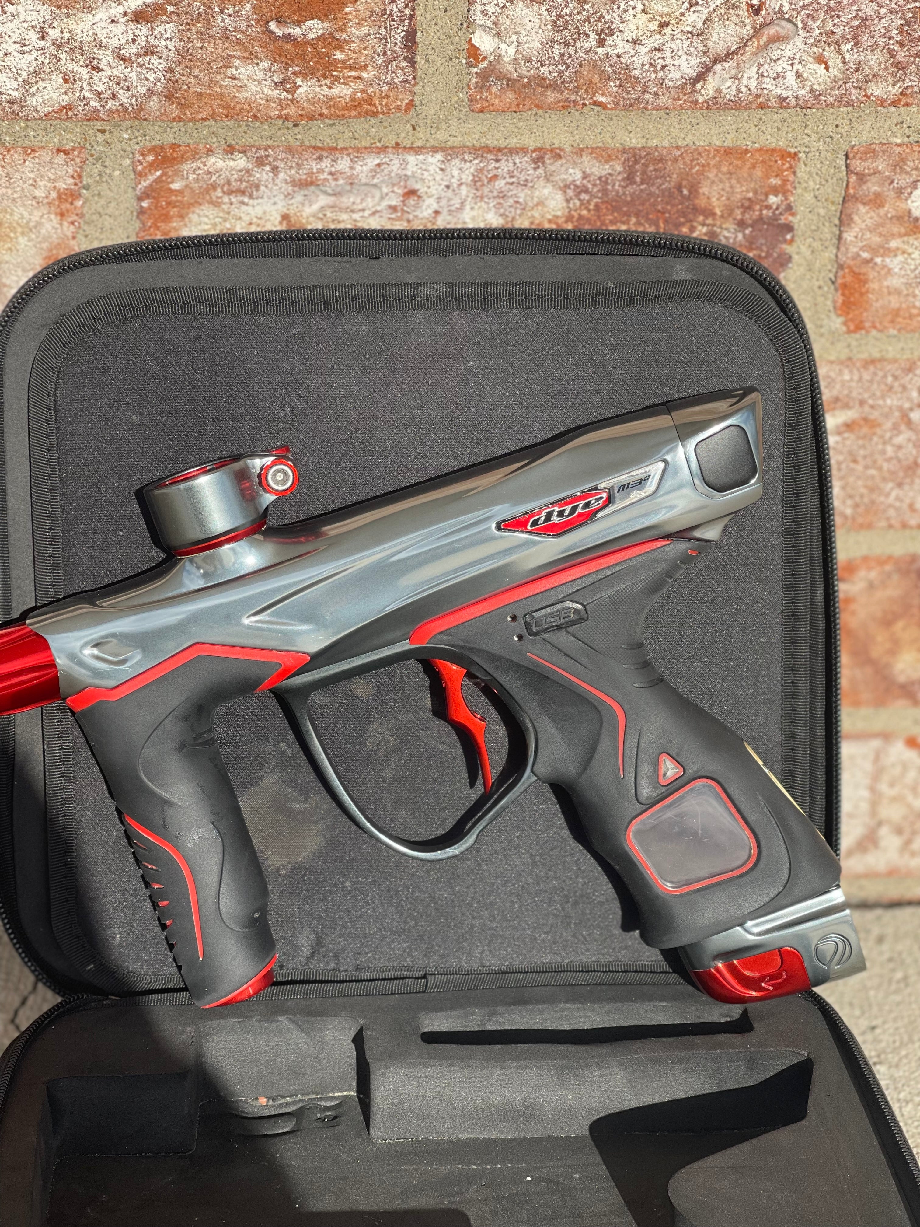 Used Dye M3+ Paintball Gun - Grey/Red - Image 6