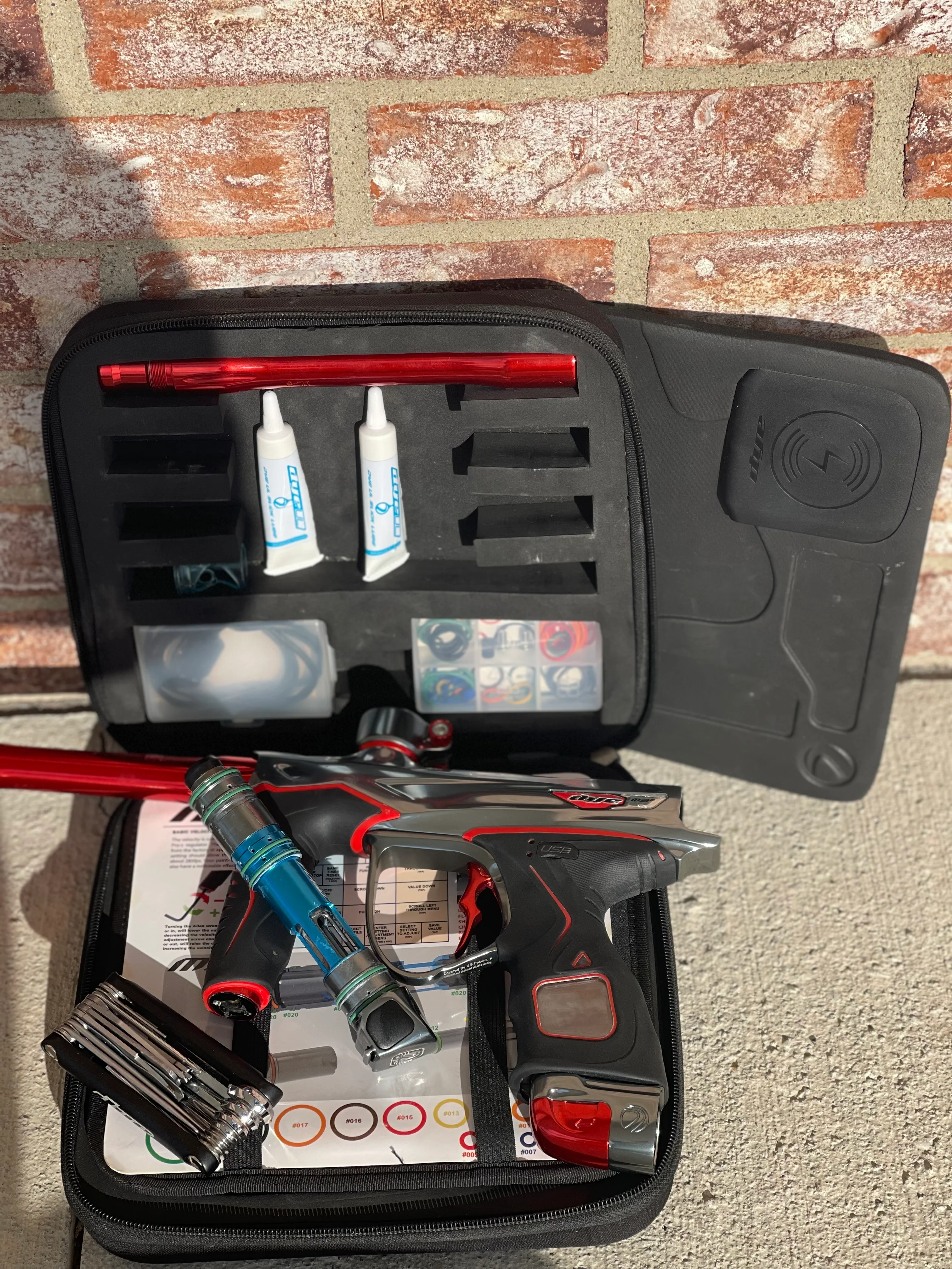 Used Dye M3+ Paintball Gun - Grey/Red - Image 7