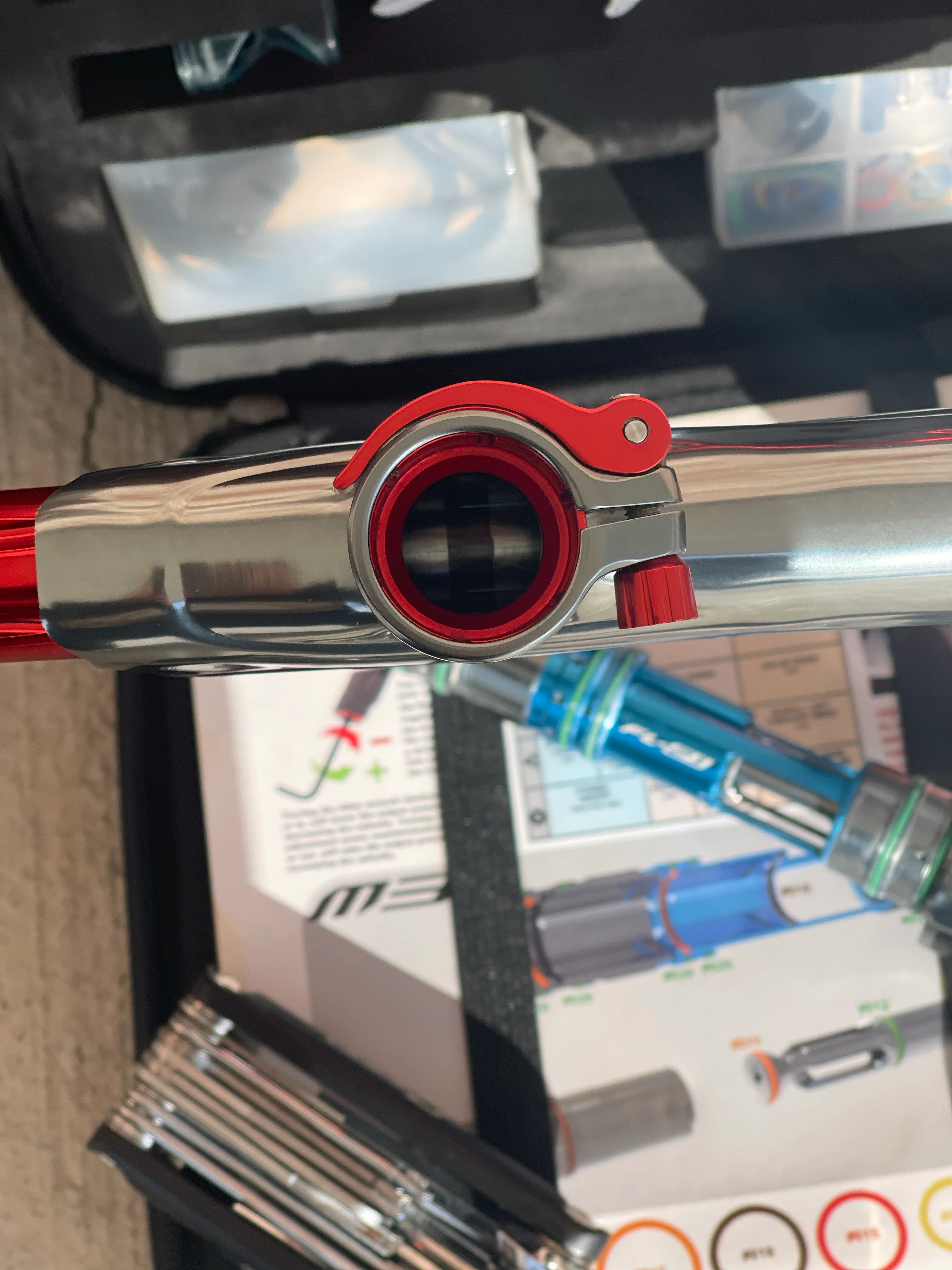 Used Dye M3+ Paintball Gun - Grey/Red - Image 9