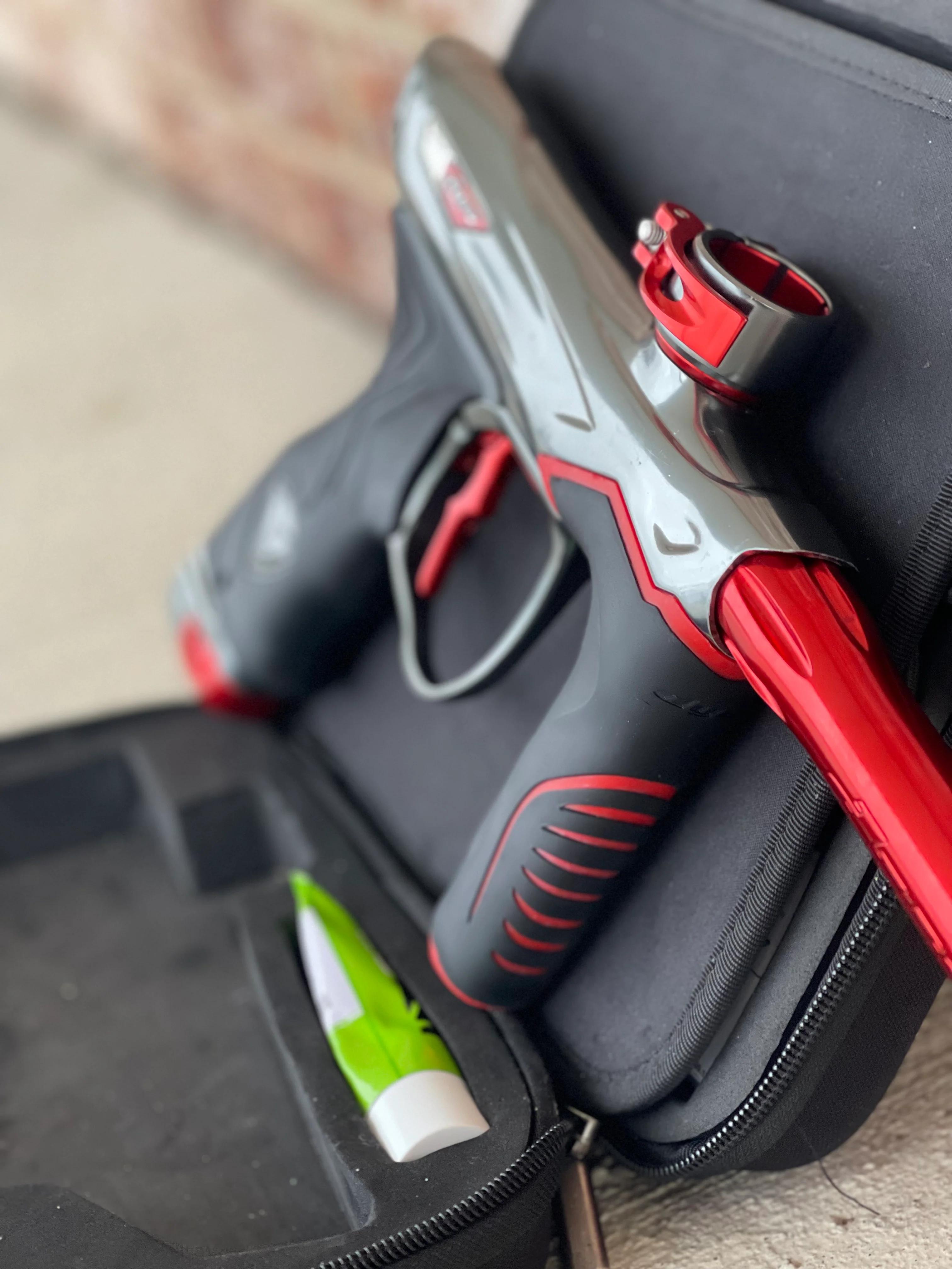 Used Dye M3+ Paintball Gun - Grey/Red - Image 2