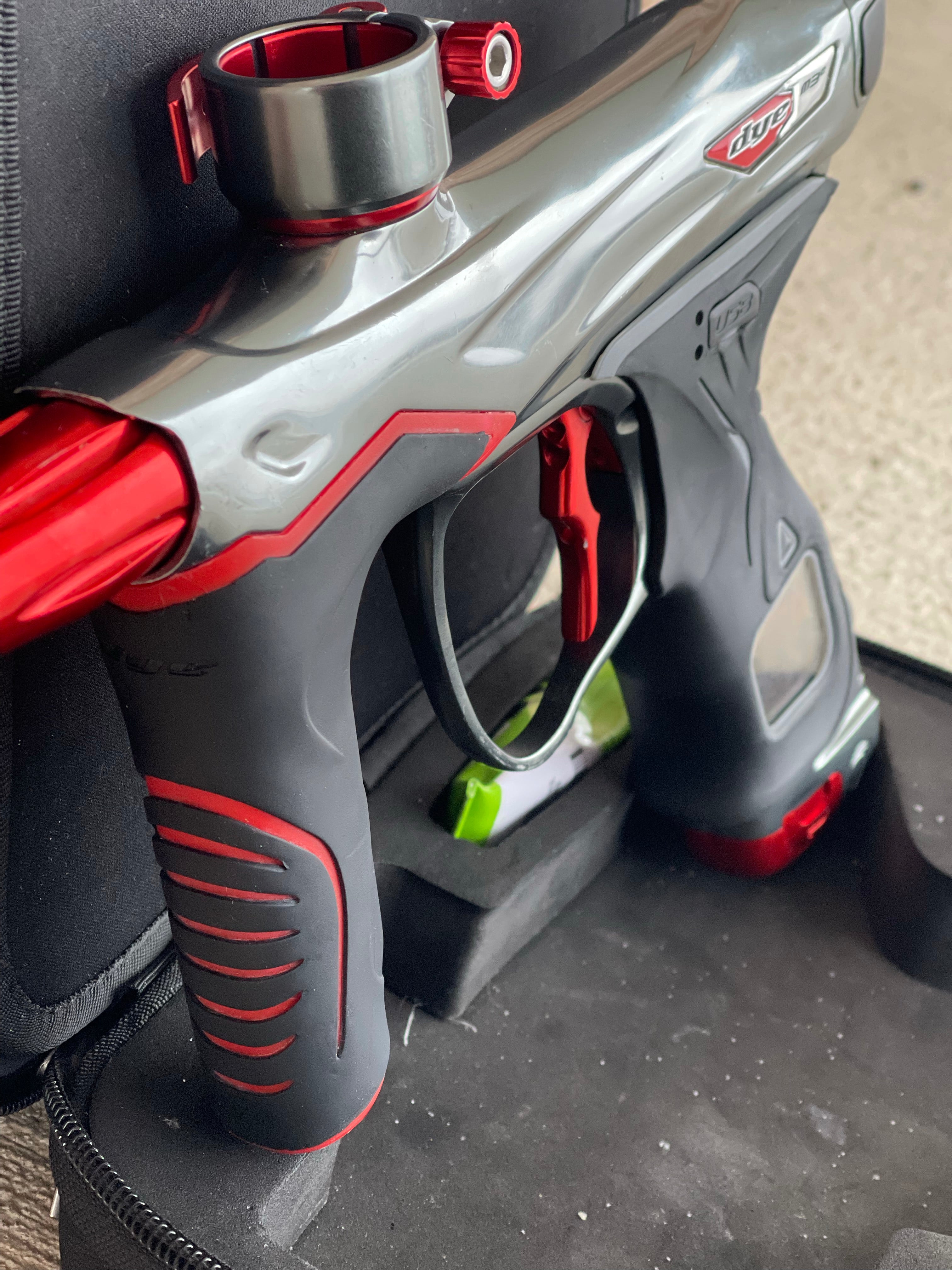 Used Dye M3+ Paintball Gun - Grey/Red - Image 4