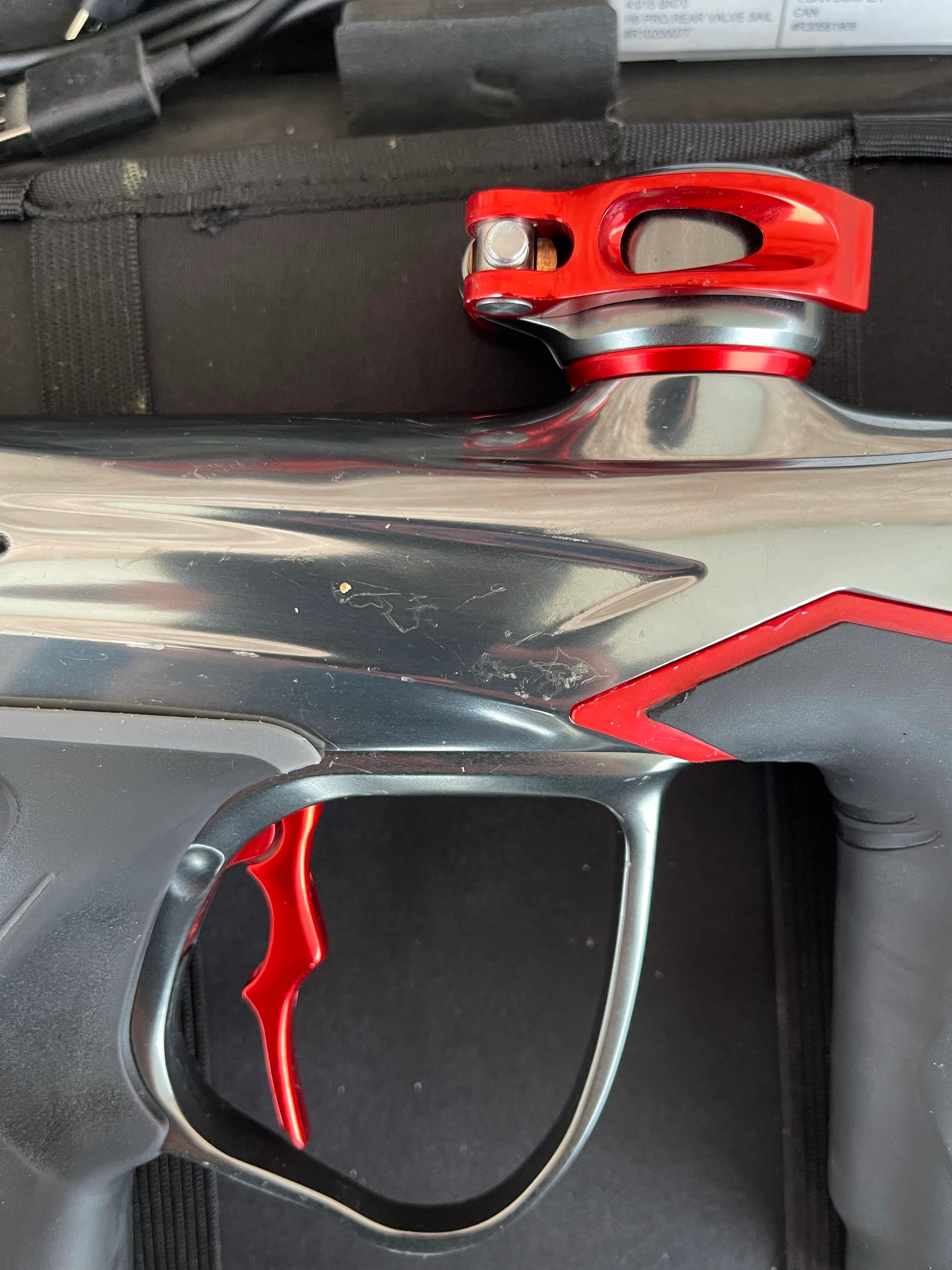Used Dye M3+ Paintball Gun - Grey/Red - Image 9