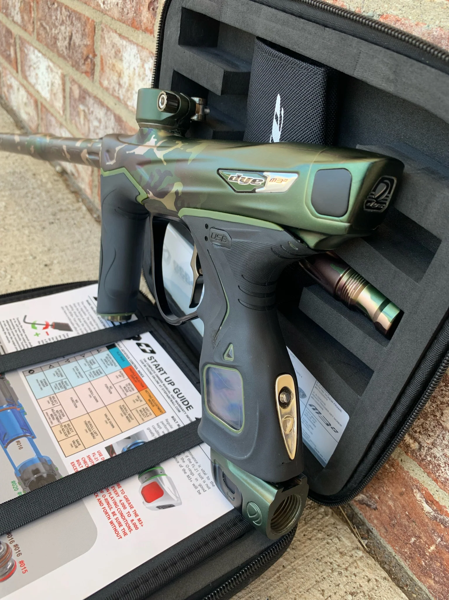 Used Dye M3+ Paintball Gun - PGA Woodland - Image 2