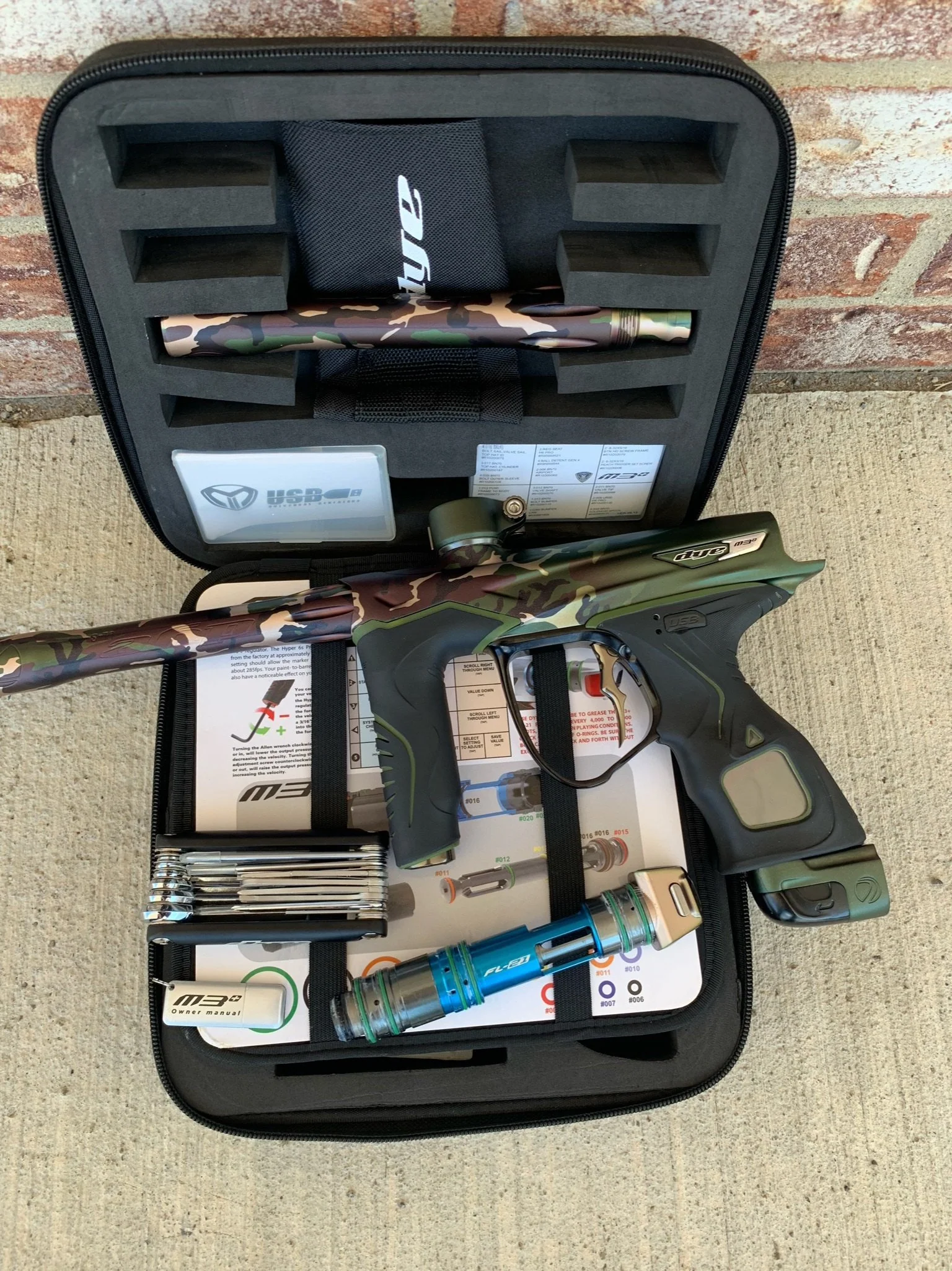 Used Dye M3+ Paintball Gun - PGA Woodland - Image 7
