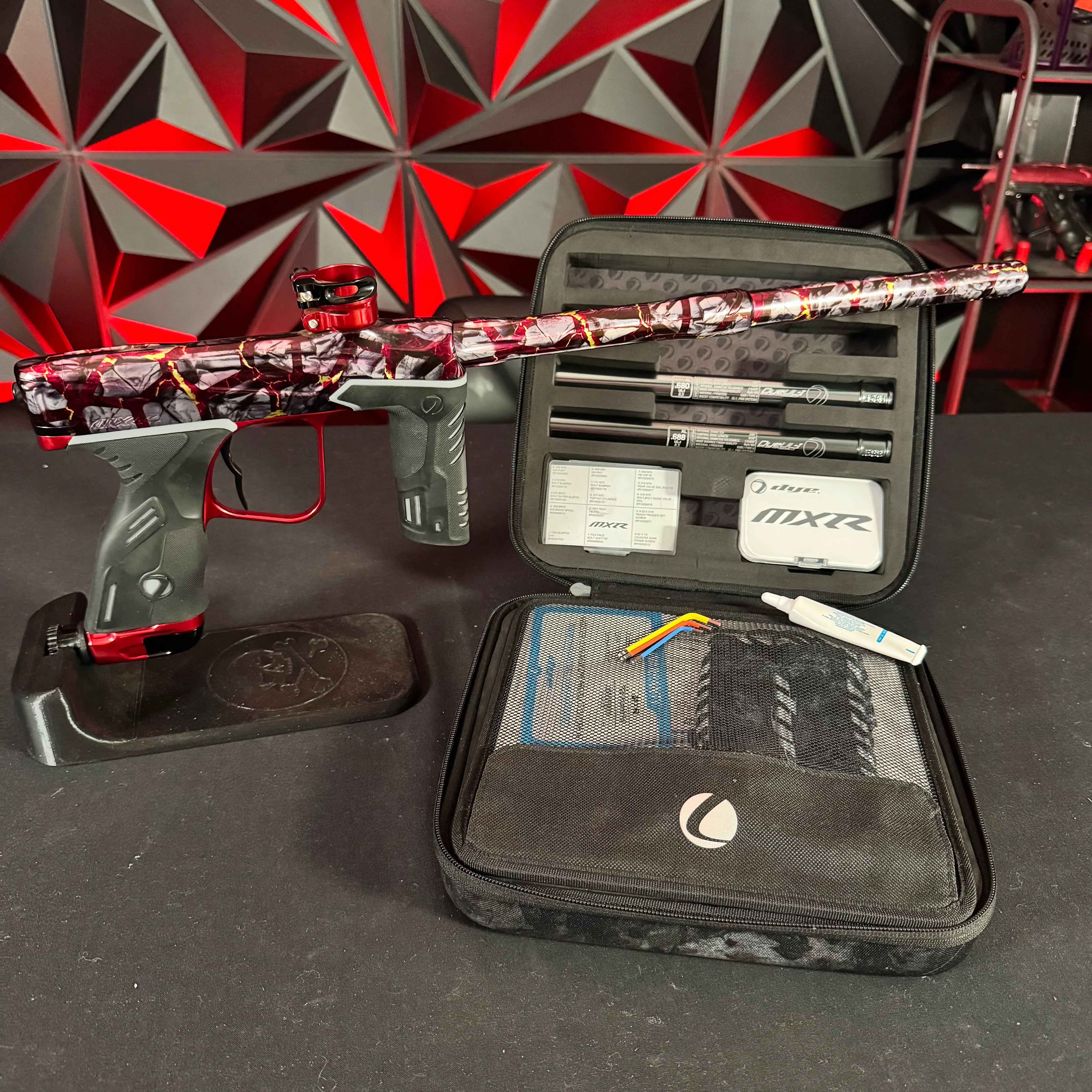 Used Dye MXR Paintball Gun - PGA Volcanic w/ V2 Upgrade Kit