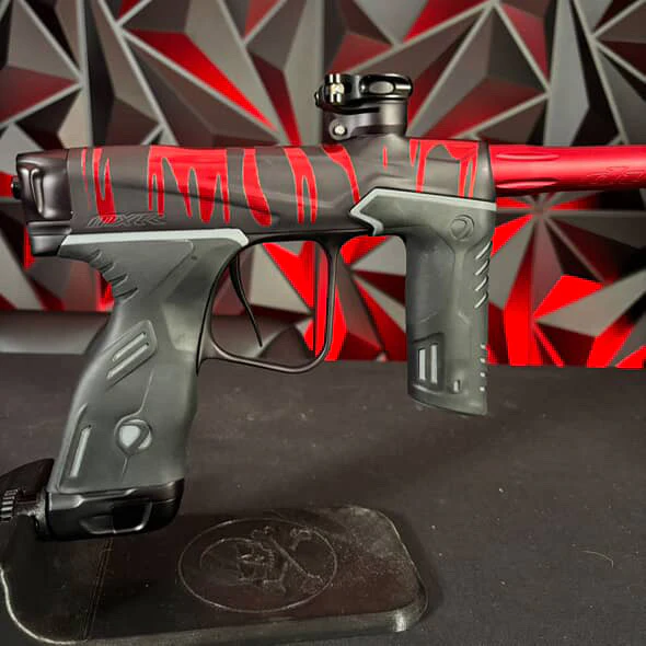 Used Dye MXR Paintball Gun - Black/Red Tigger stripe w/ V2 Upgrade - Image 2