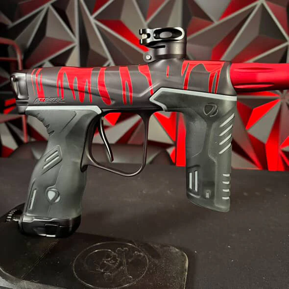 Used Dye MXR Paintball Gun - Black/Red Tigger stripe w/ V2 Upgrade - Image 3