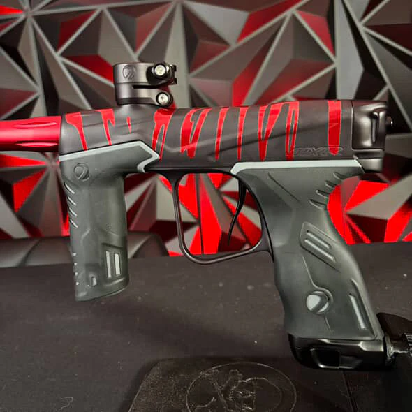 Used Dye MXR Paintball Gun - Black/Red Tigger stripe w/ V2 Upgrade - Image 4