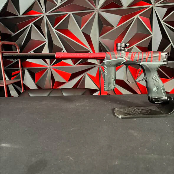Used Dye MXR Paintball Gun - Black/Red Tigger stripe w/ V2 Upgrade - Image 7