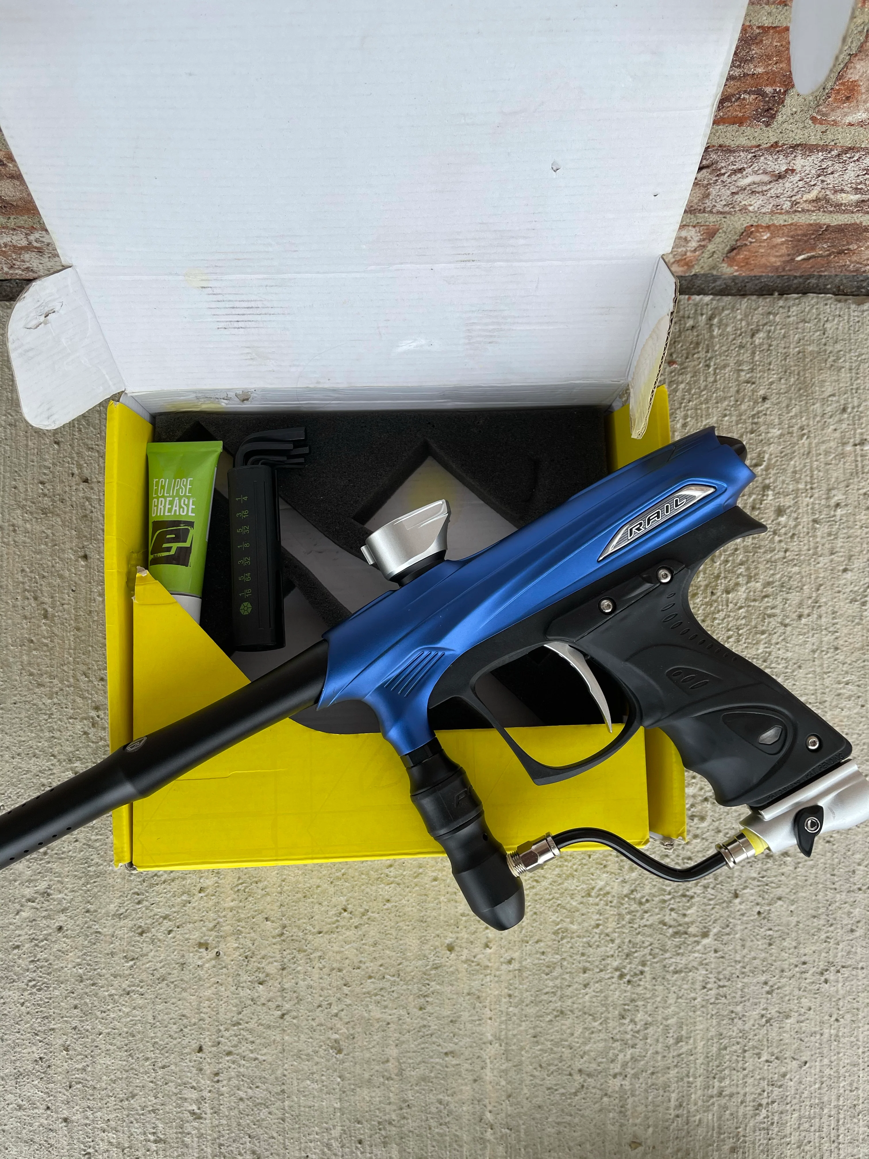 Used Dye Proto Rail Paintball Marker- Blue / Silver / Black - Image 6