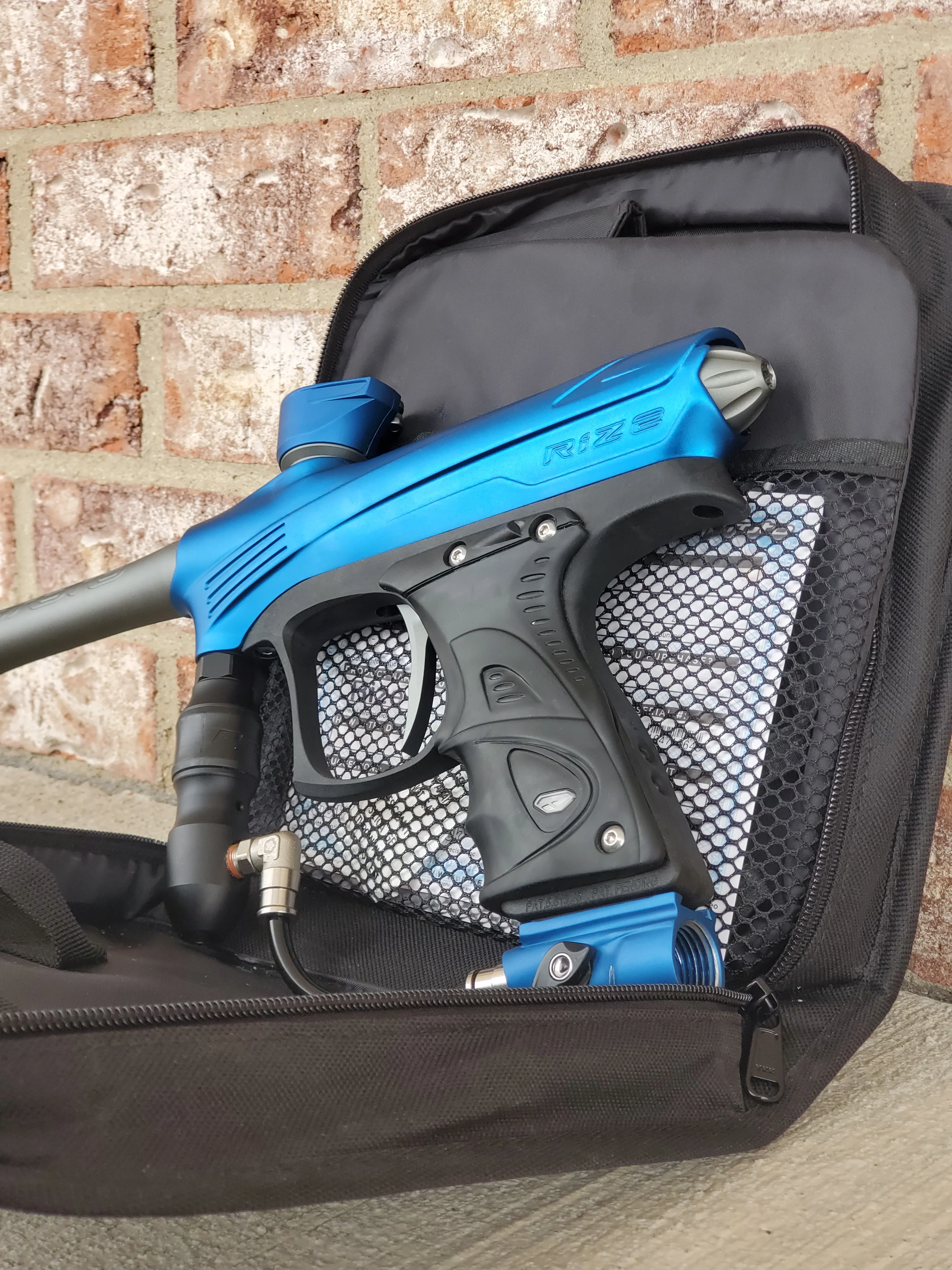 Used Dye Rize Maxxed Paintball Gun - Blue / Grey - Image 3