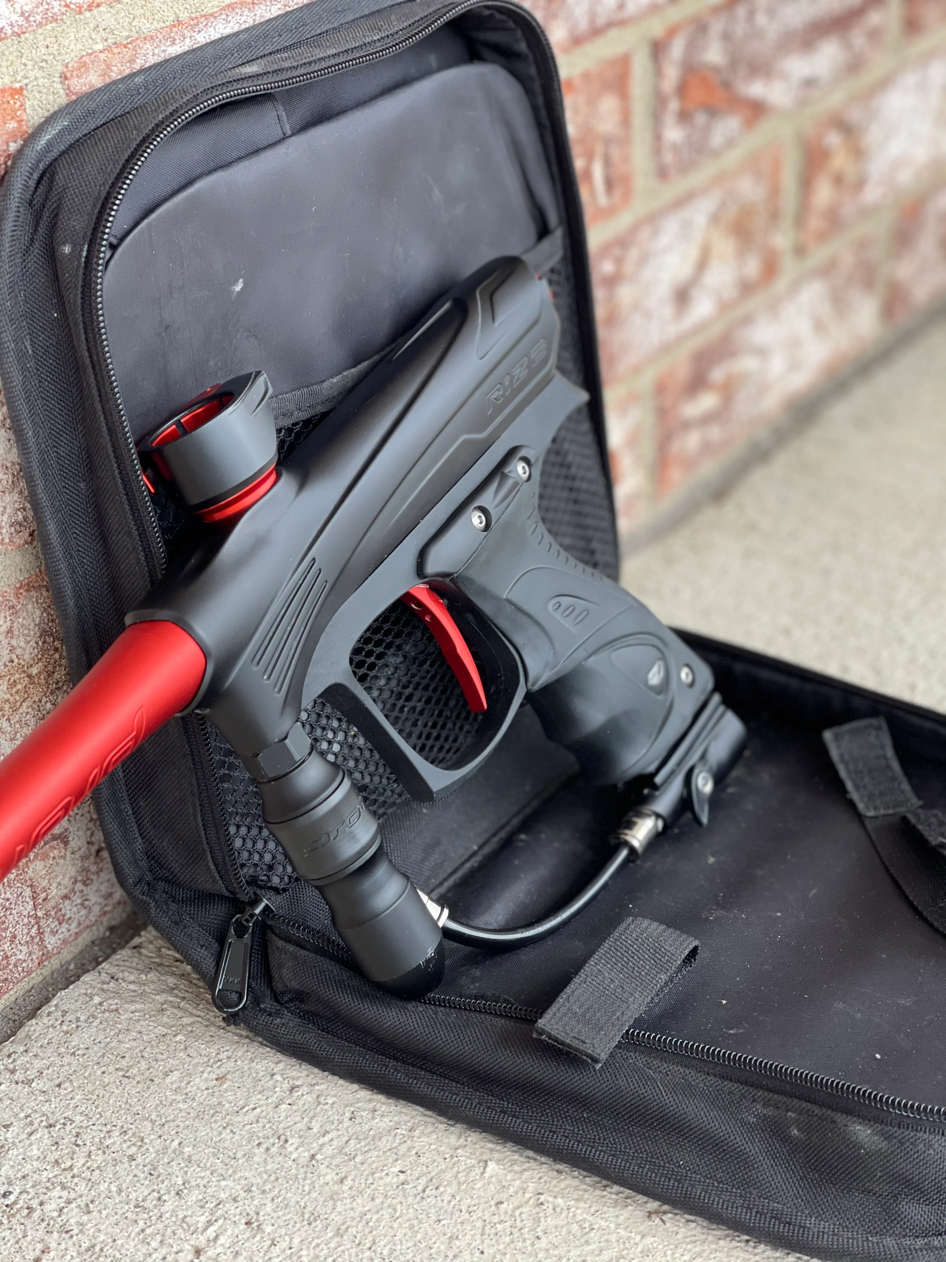 Used Dye Rize Maxxed Paintball Gun - Black with Red - Image 2
