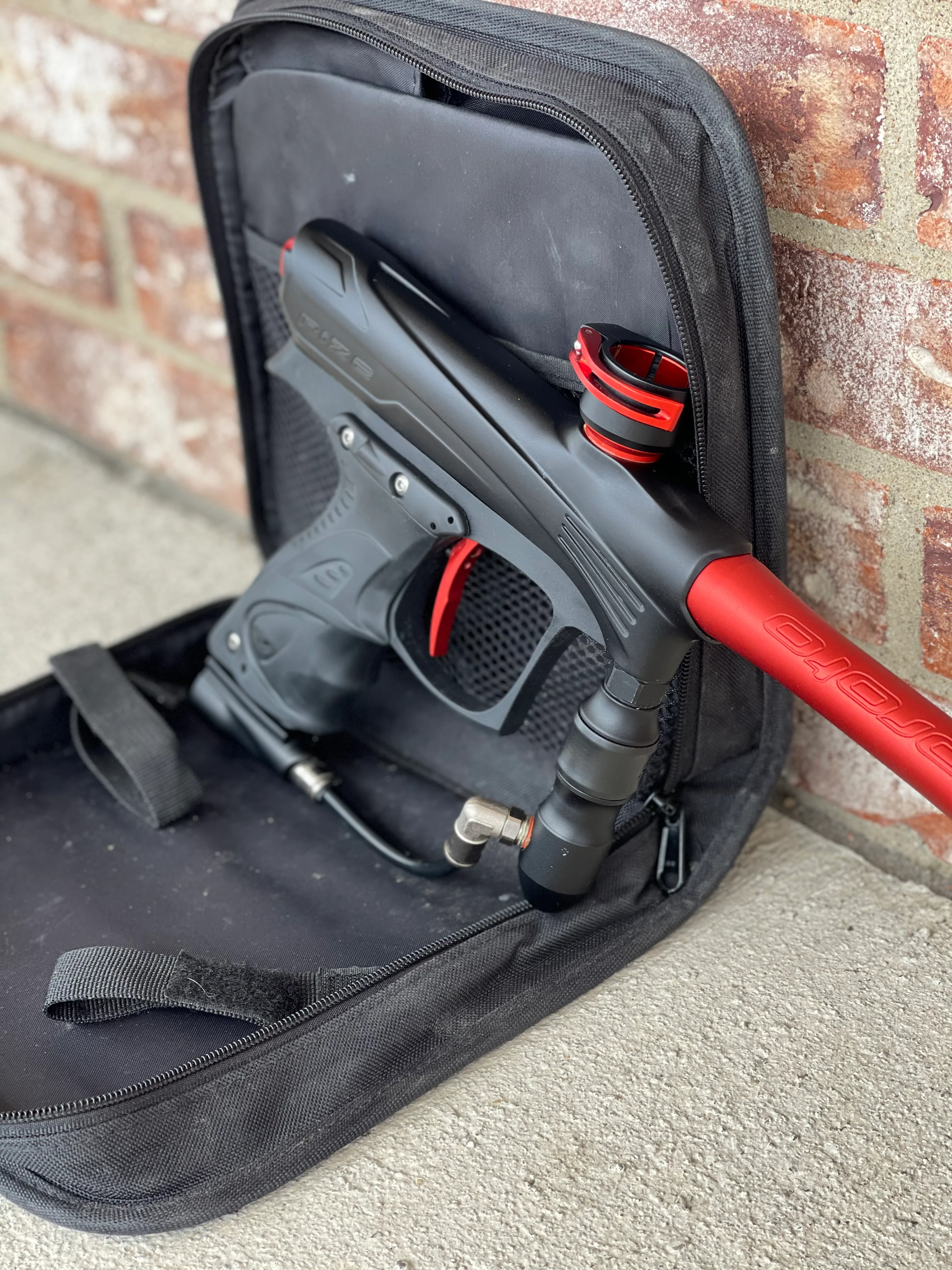 Used Dye Rize Maxxed Paintball Gun - Black with Red - Image 3
