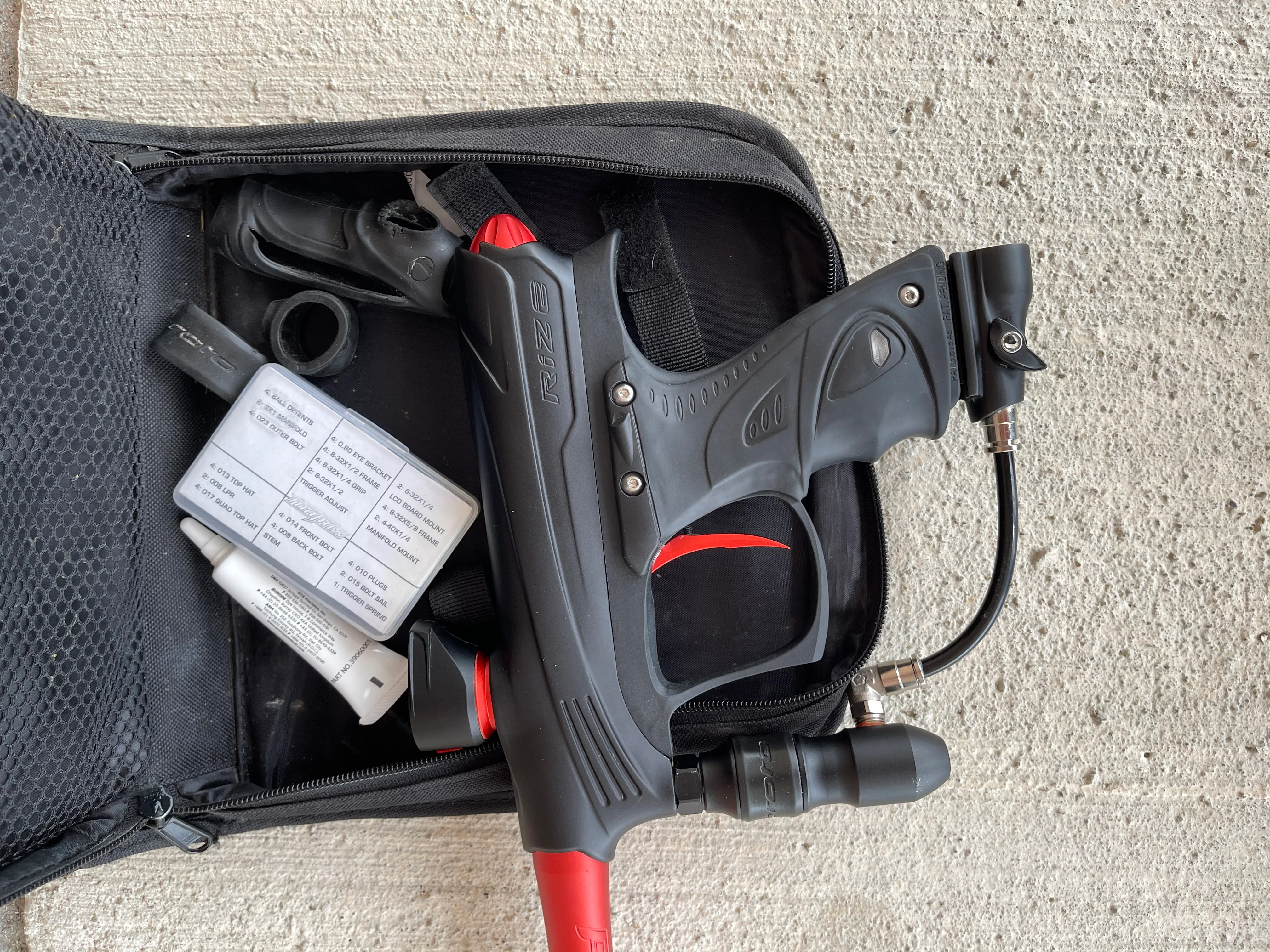 Used Dye Rize Maxxed Paintball Gun - Black with Red - Image 7