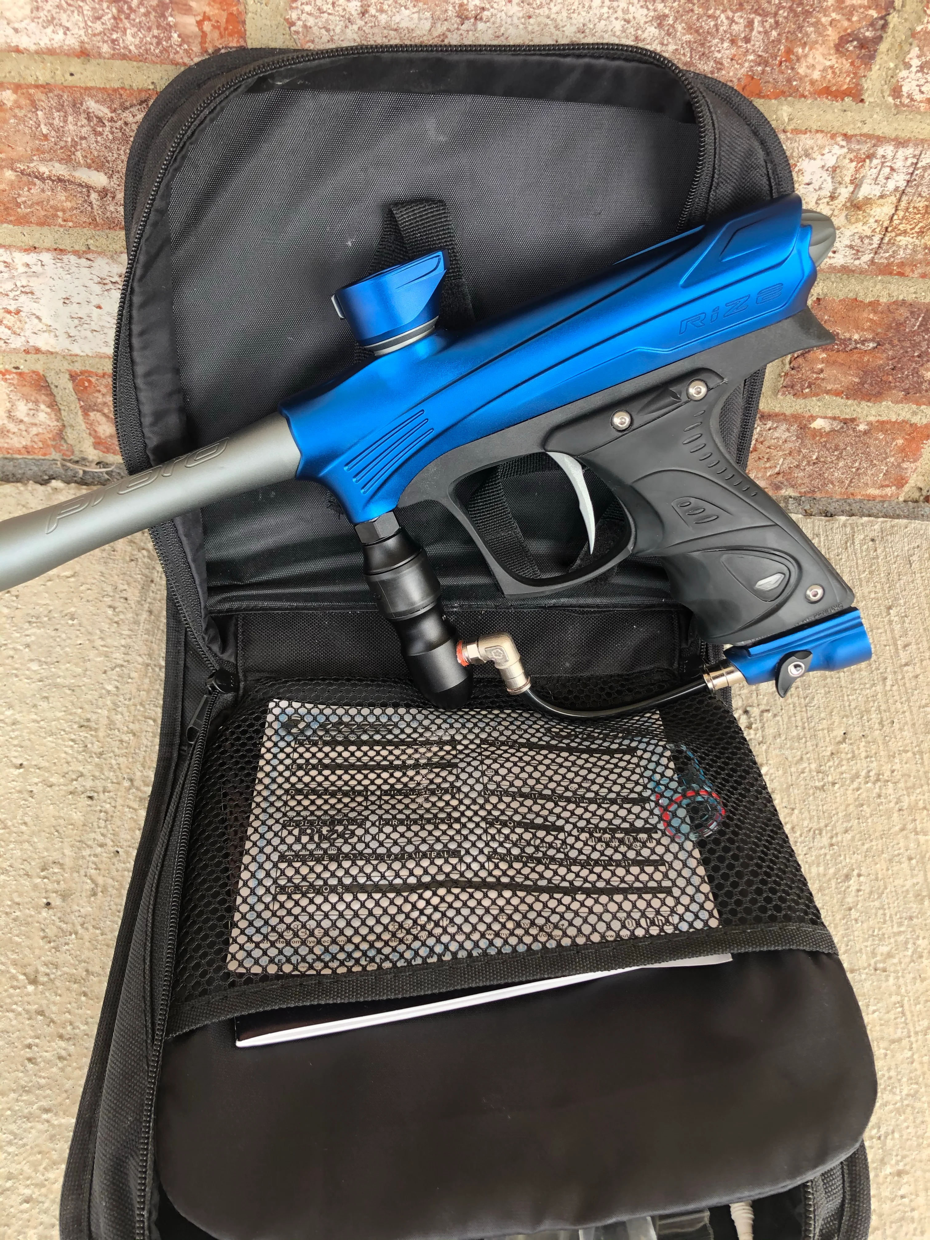 Used Dye Rize Maxxed Paintball Gun - Blue with Gray - Image 4